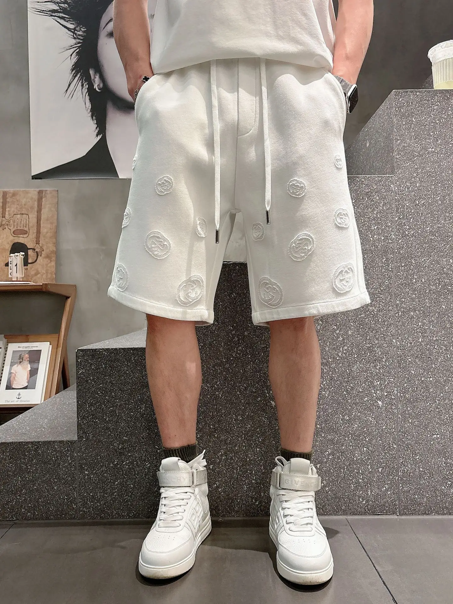 Interlocking G Laser-Cut Jersey Shorts D18011432