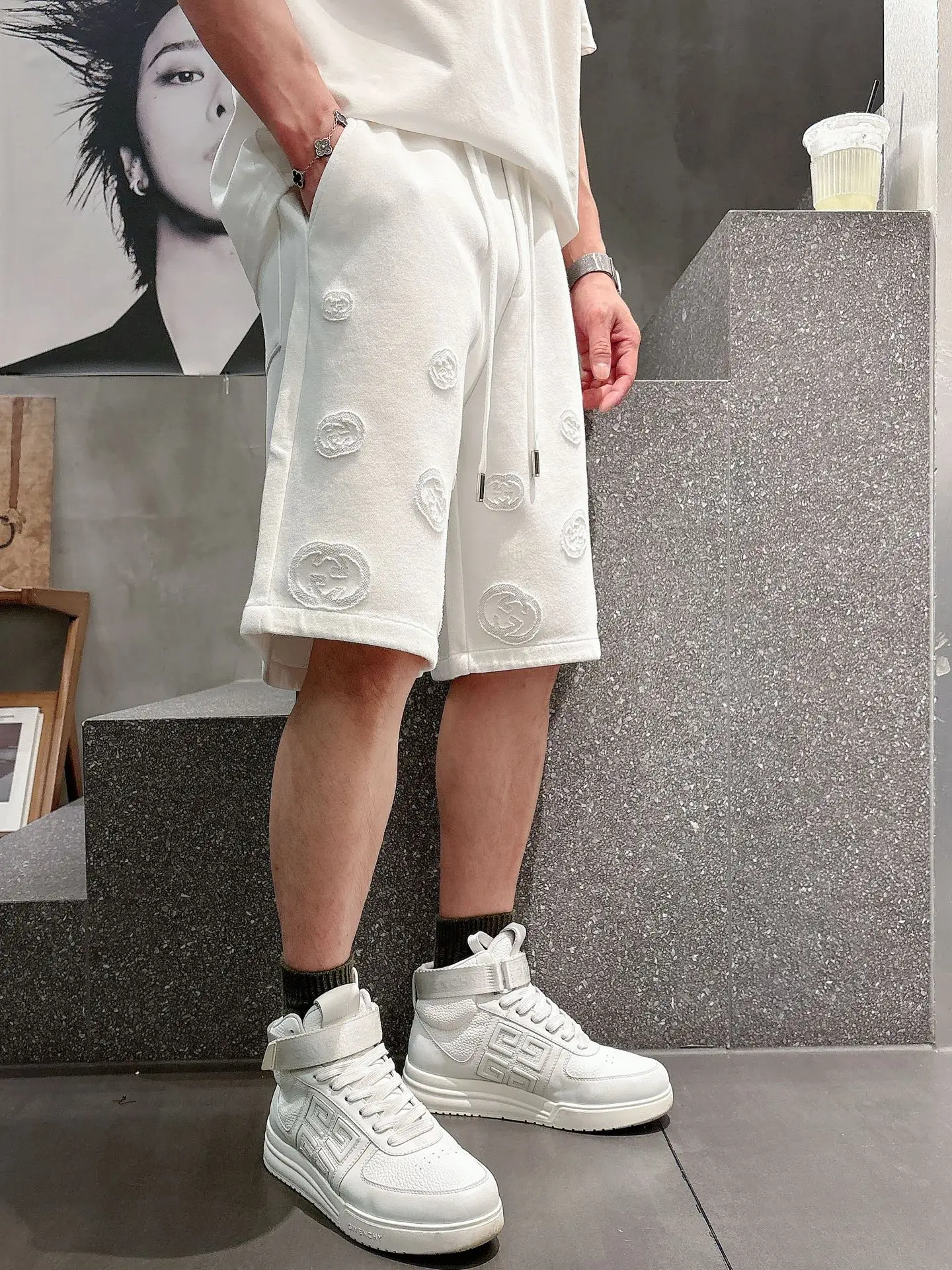 Interlocking G Laser-Cut Jersey Shorts D18011432 — view 8