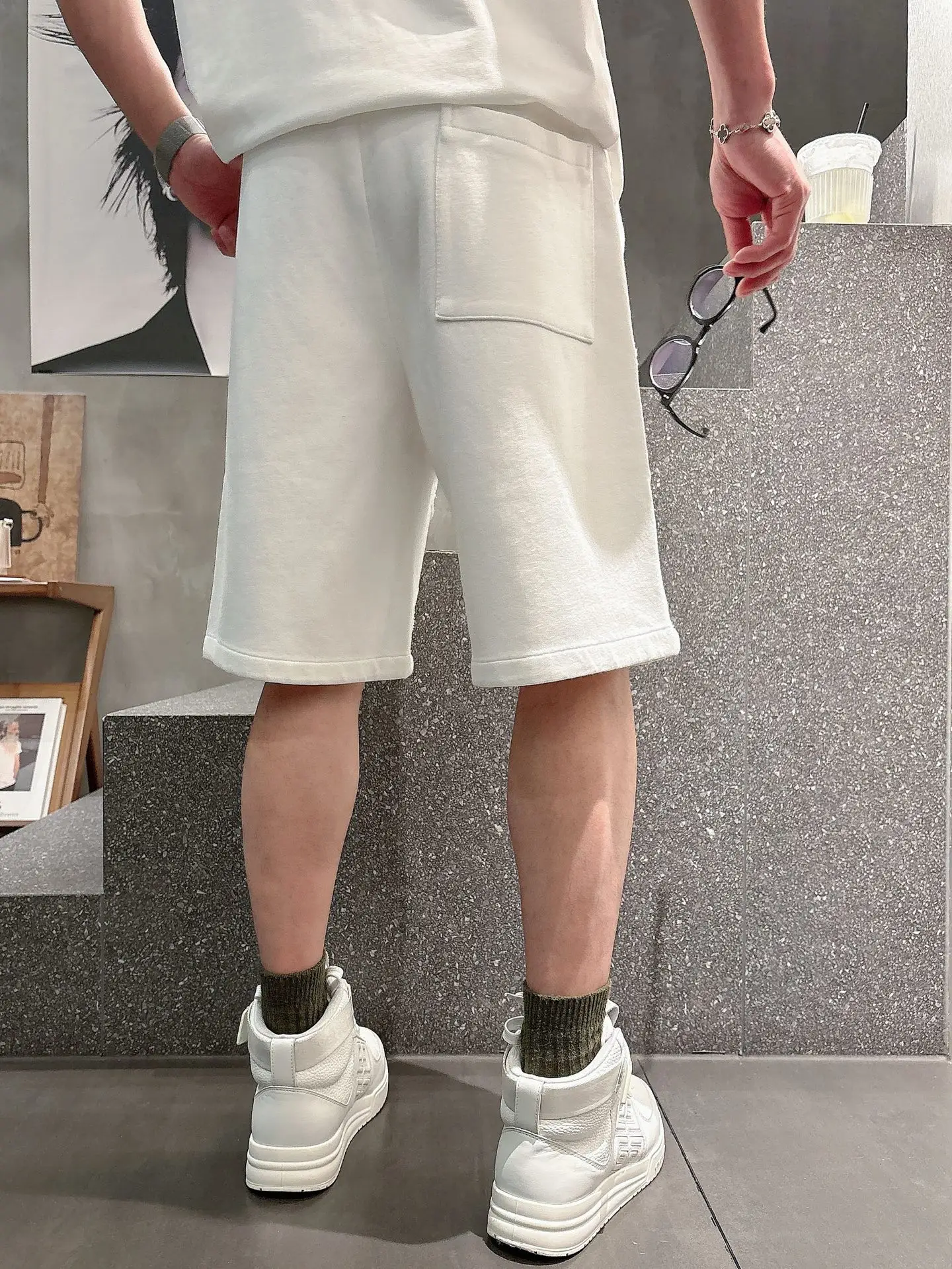 Interlocking G Laser-Cut Jersey Shorts D18011432 — view 9