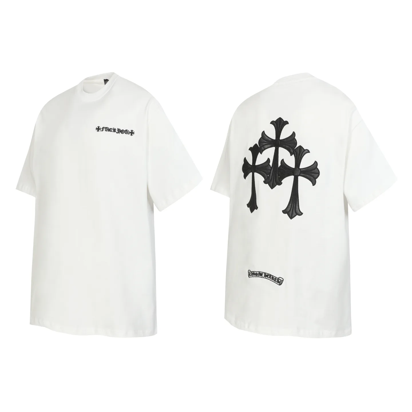 Cross Patch Embroidered Cotton T-Shirt D10513949