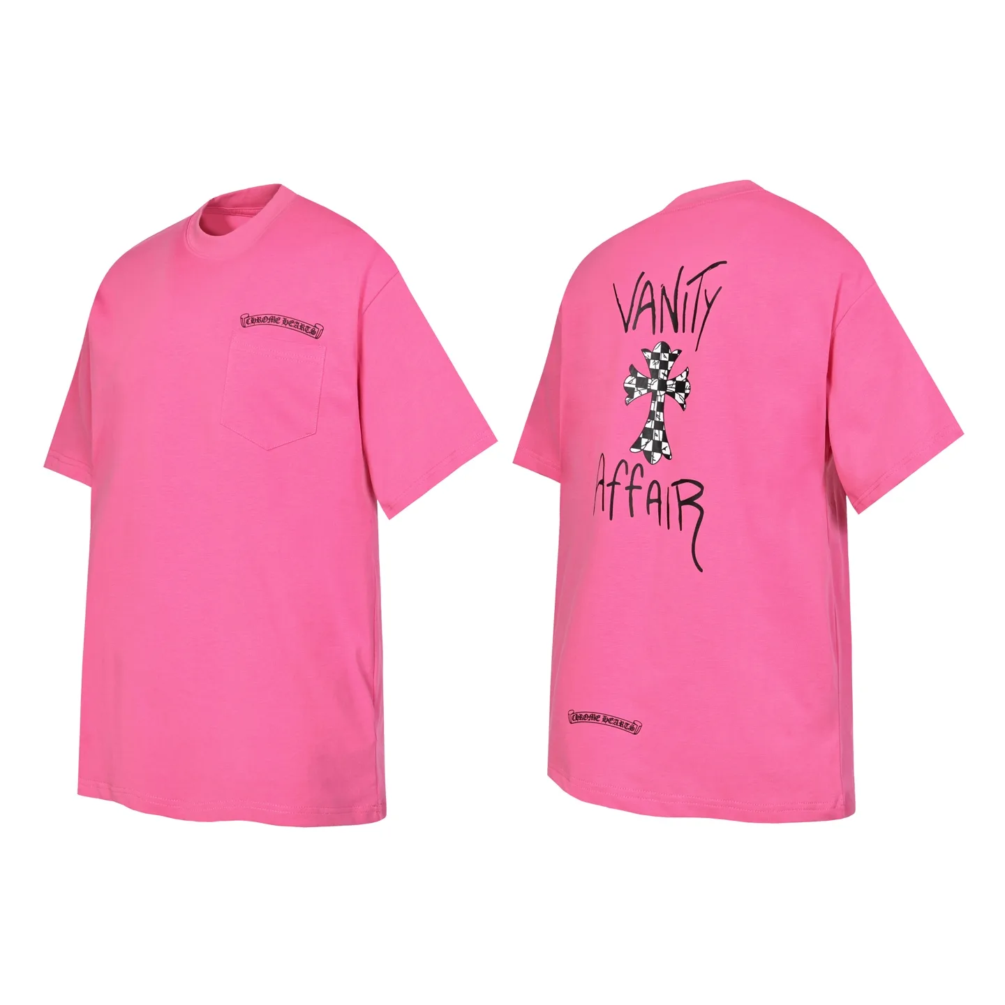 Vanity Affair Cross Print Pocket T-Shirt D9513969