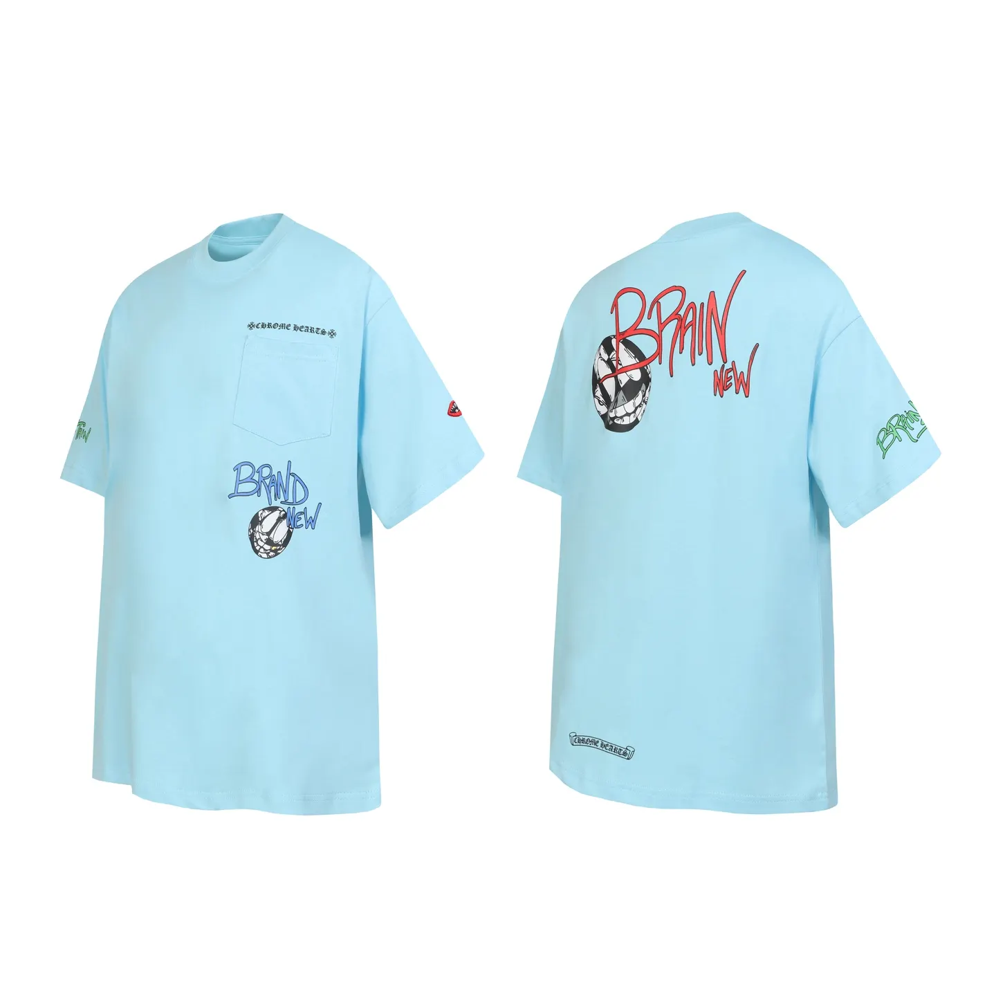 Graffiti Print Pocket T-Shirt D9513942