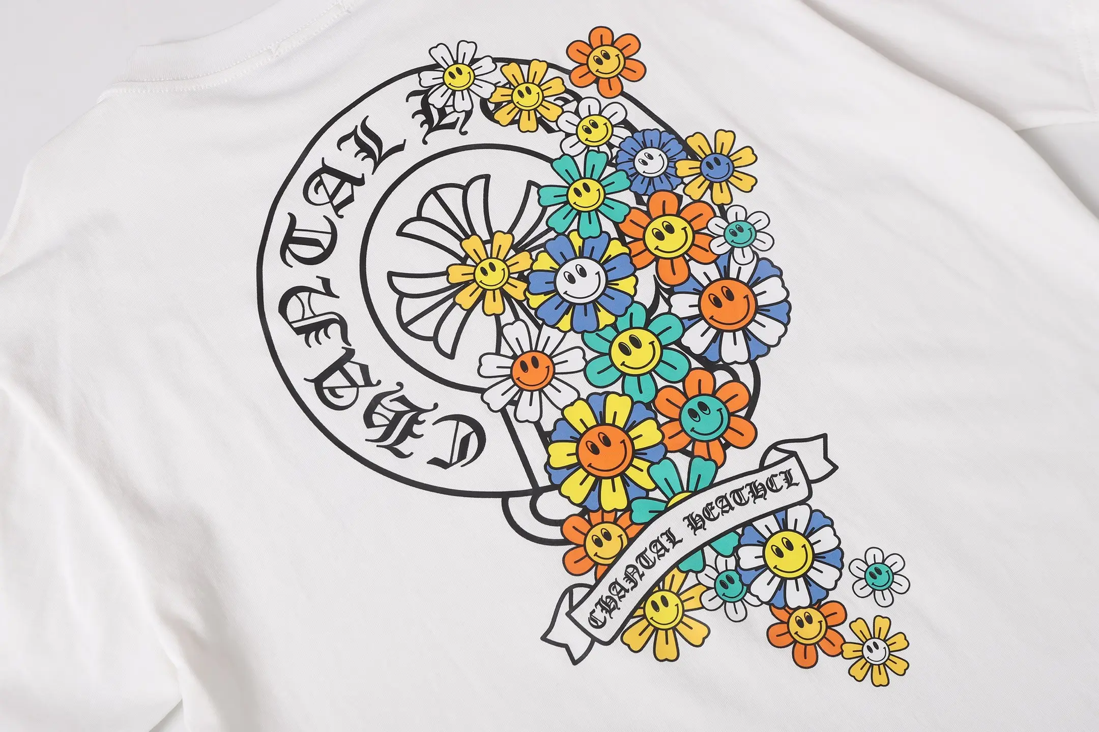 Chrome Hearts Horseshoe Floral Print T-Shirt D9514078 — view 6