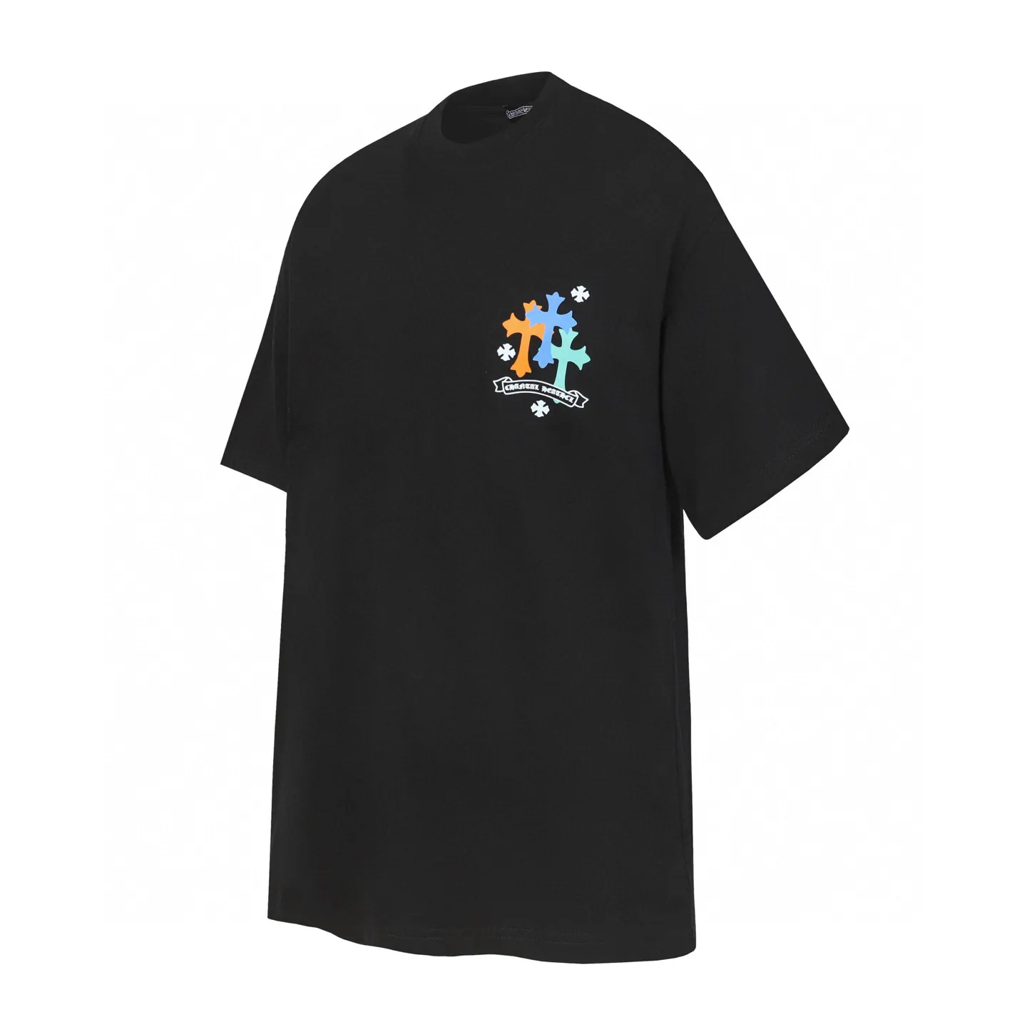 Horseshoe and Floral Print Cotton T-Shirt D9514079 — view 3