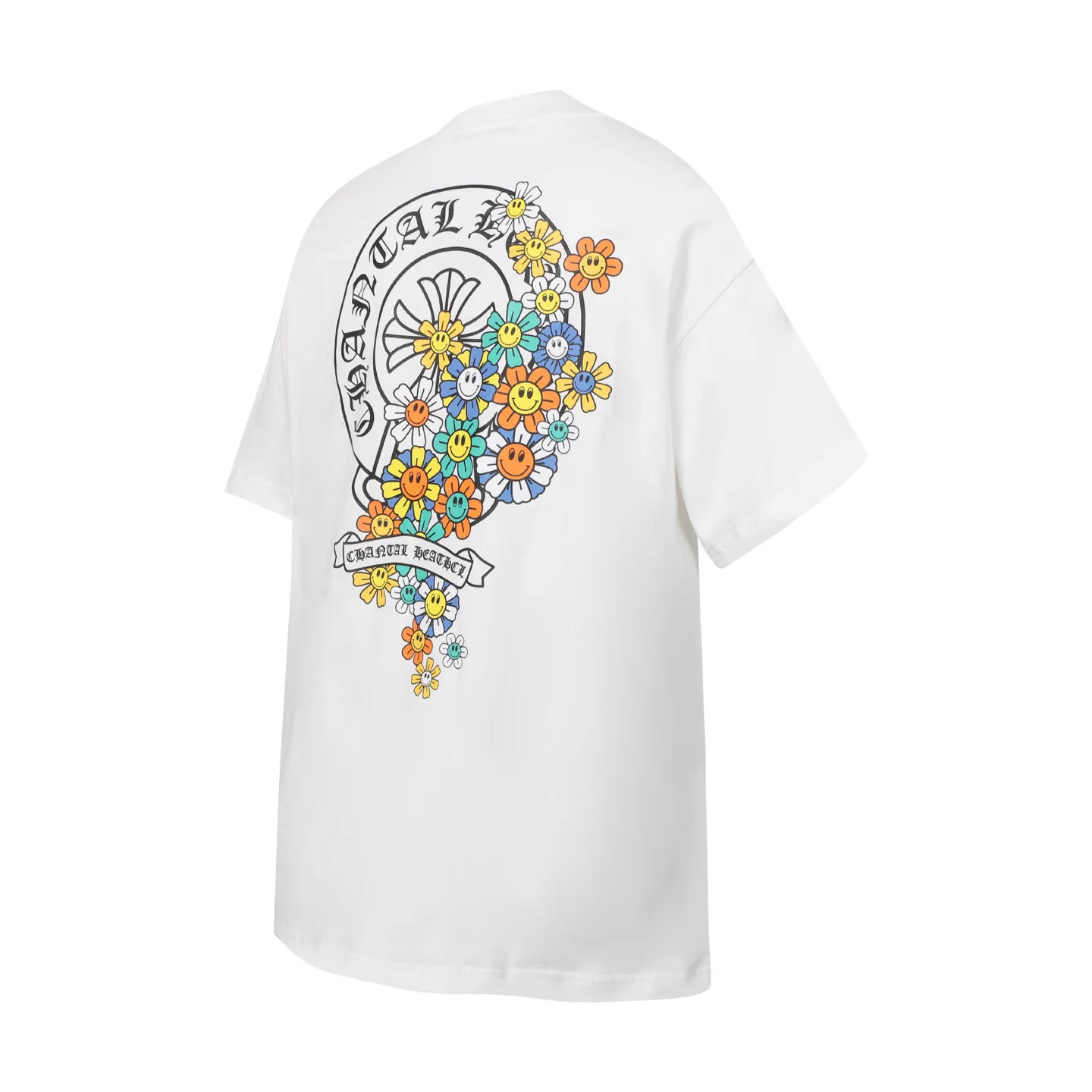 Horseshoe and Floral Print Cotton T-Shirt D9514079 — view 7
