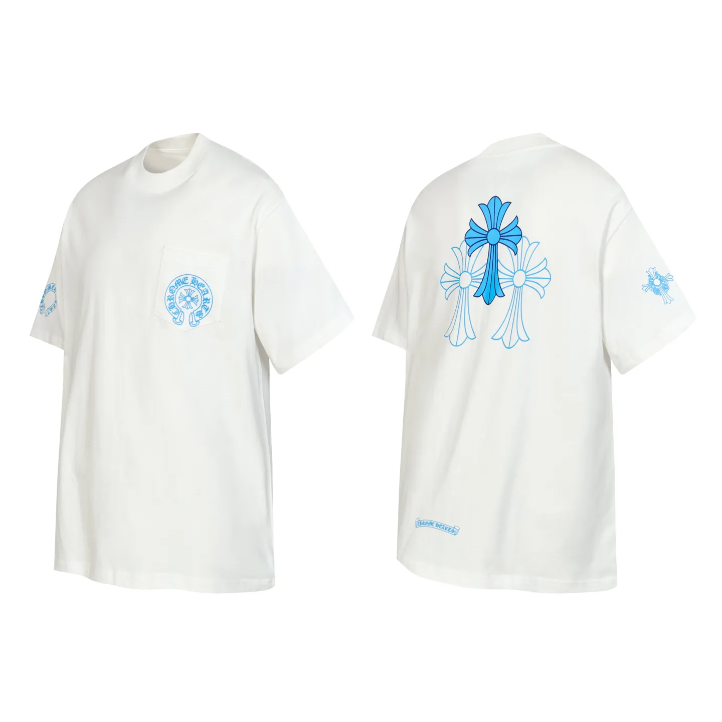 Cross Print Cotton Pocket T-Shirt D9513962