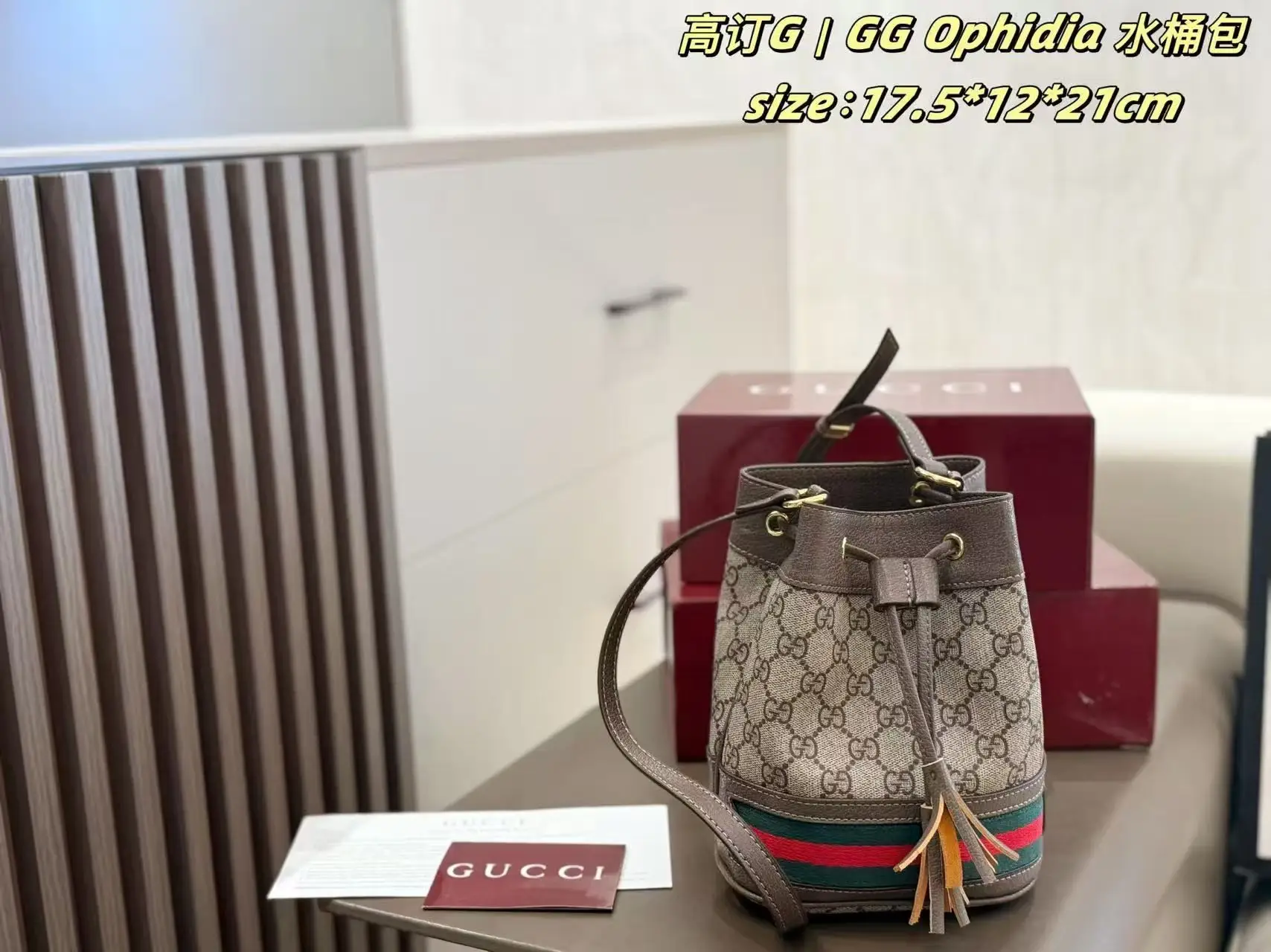 Ophidia GG Supreme Mini Bucket Bag D24018192
