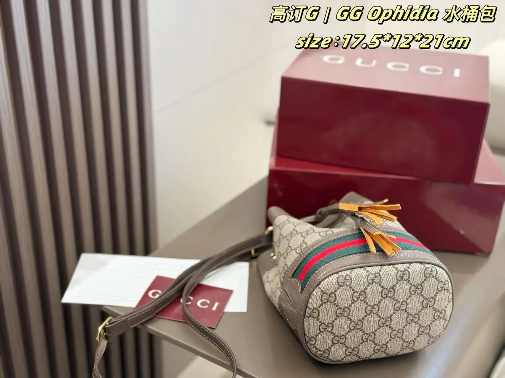 Ophidia GG Supreme Mini Bucket Bag D24018192 — view 5