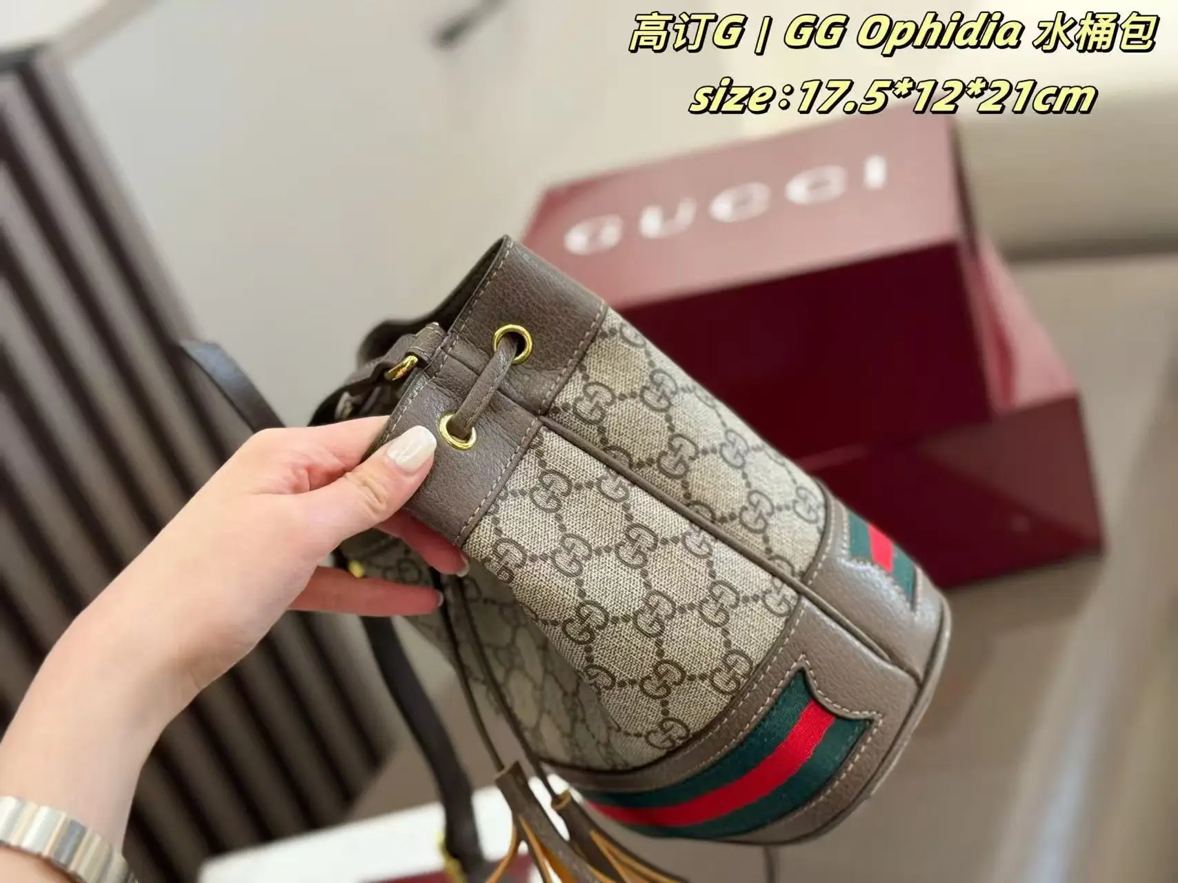 Ophidia GG Supreme Mini Bucket Bag D24018192 — view 6