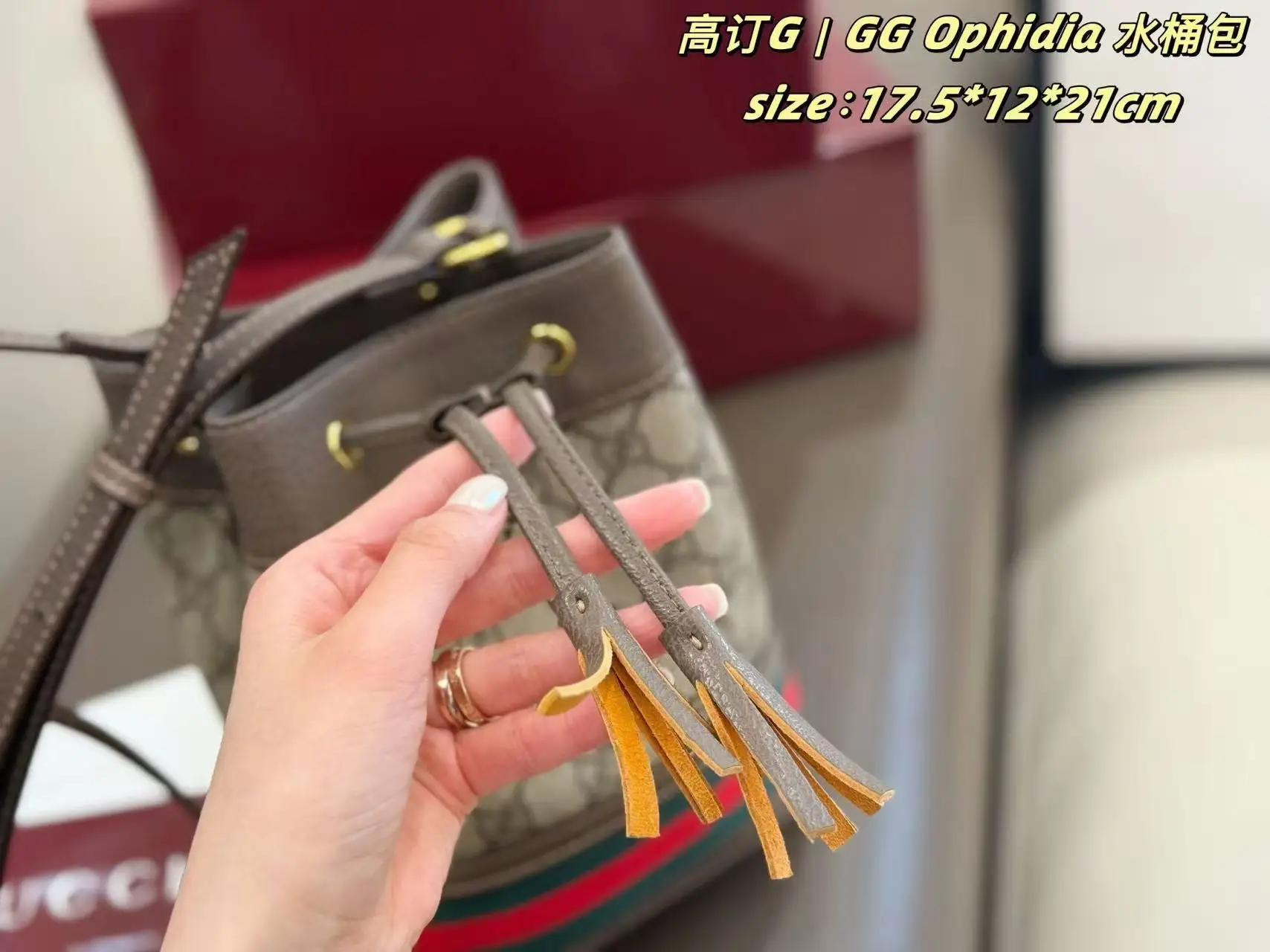 Ophidia GG Supreme Mini Bucket Bag D24018192 — view 7