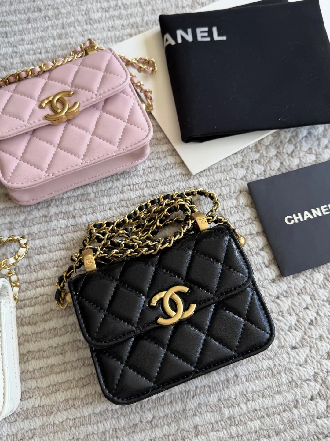 Mini Quilted Flap Bag with Chain D25518232 — view 3