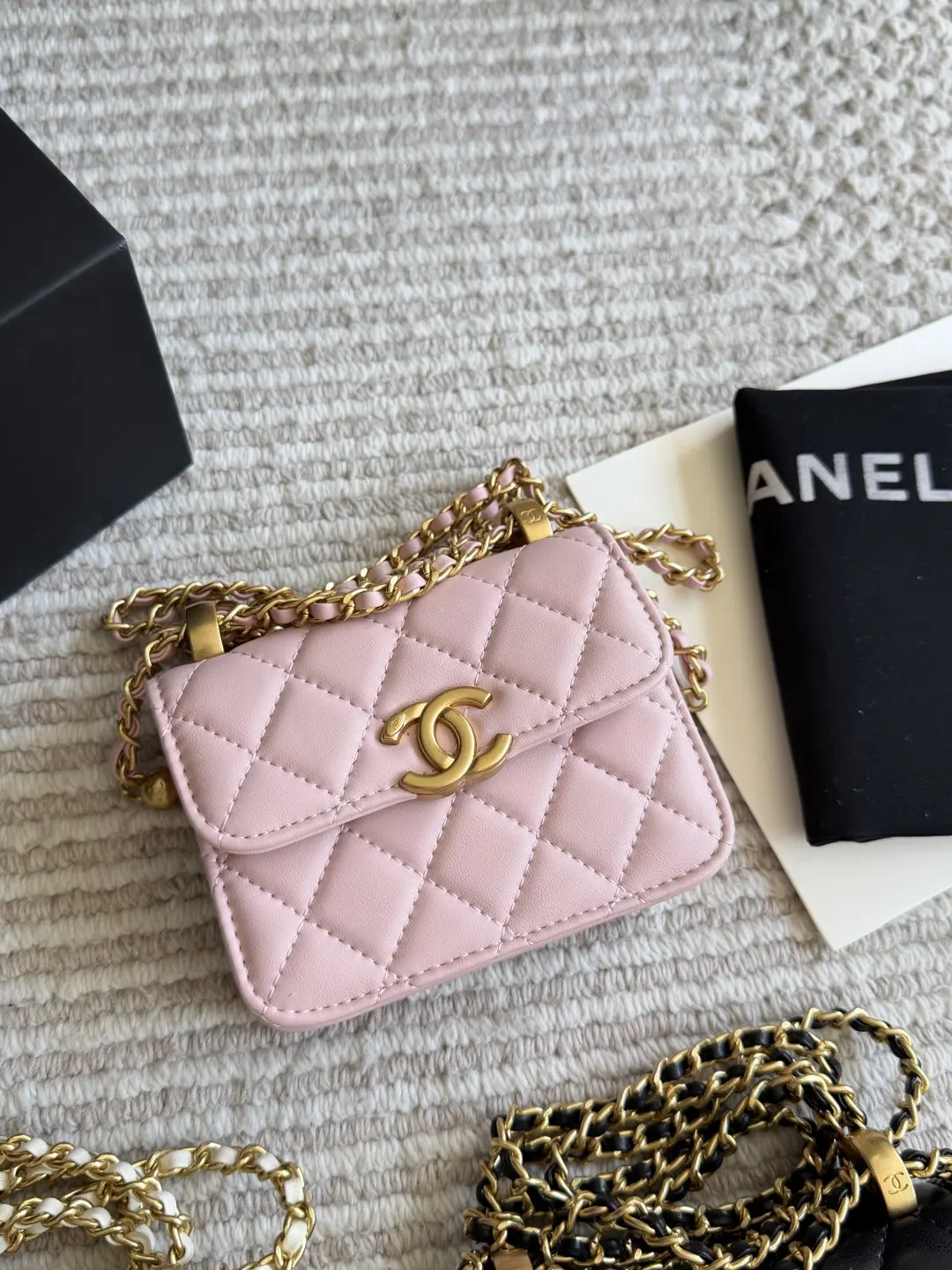 Mini Quilted Flap Bag with Chain D25518232 — view 4