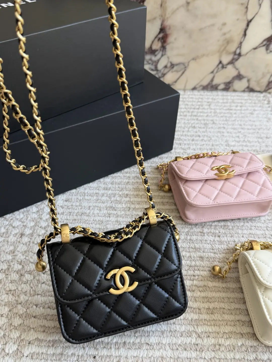 Mini Quilted Flap Bag with Chain D25518232 — view 9