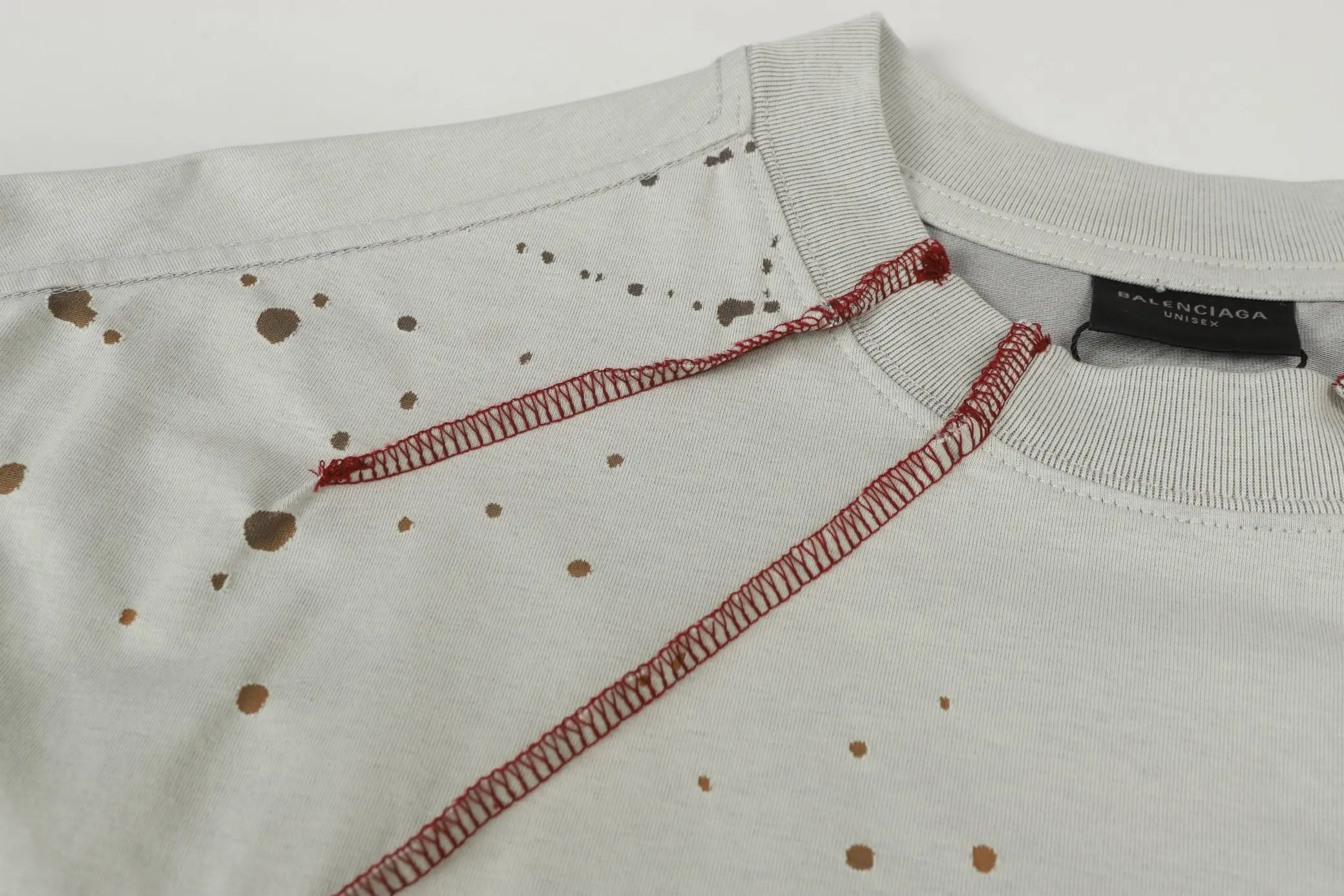 Logo Embroidery Distressed Oversized T-Shirt D18019981 — view 21