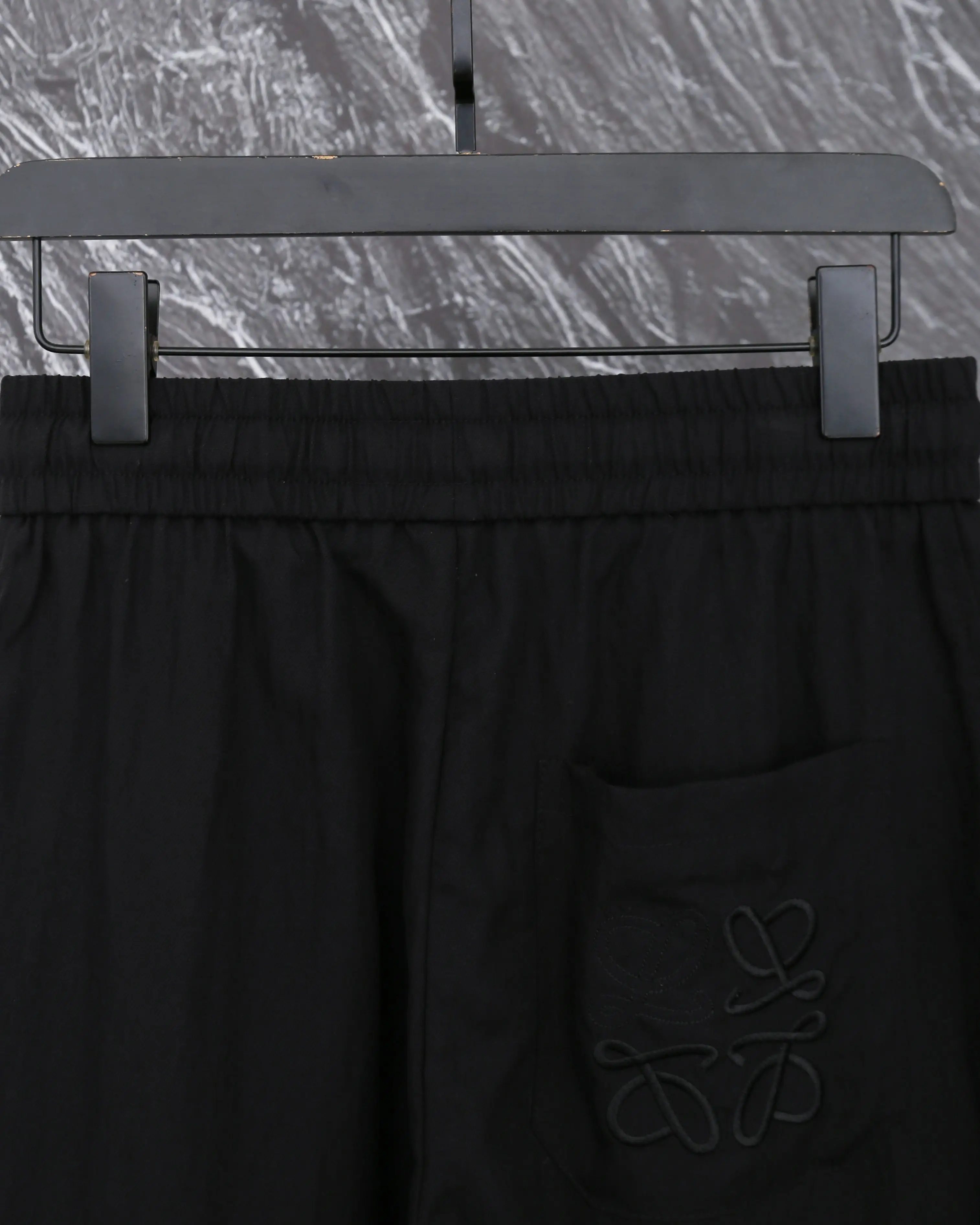 Embroidered Logo Linen-Blend Drawstring Trousers D20513331 — view 5