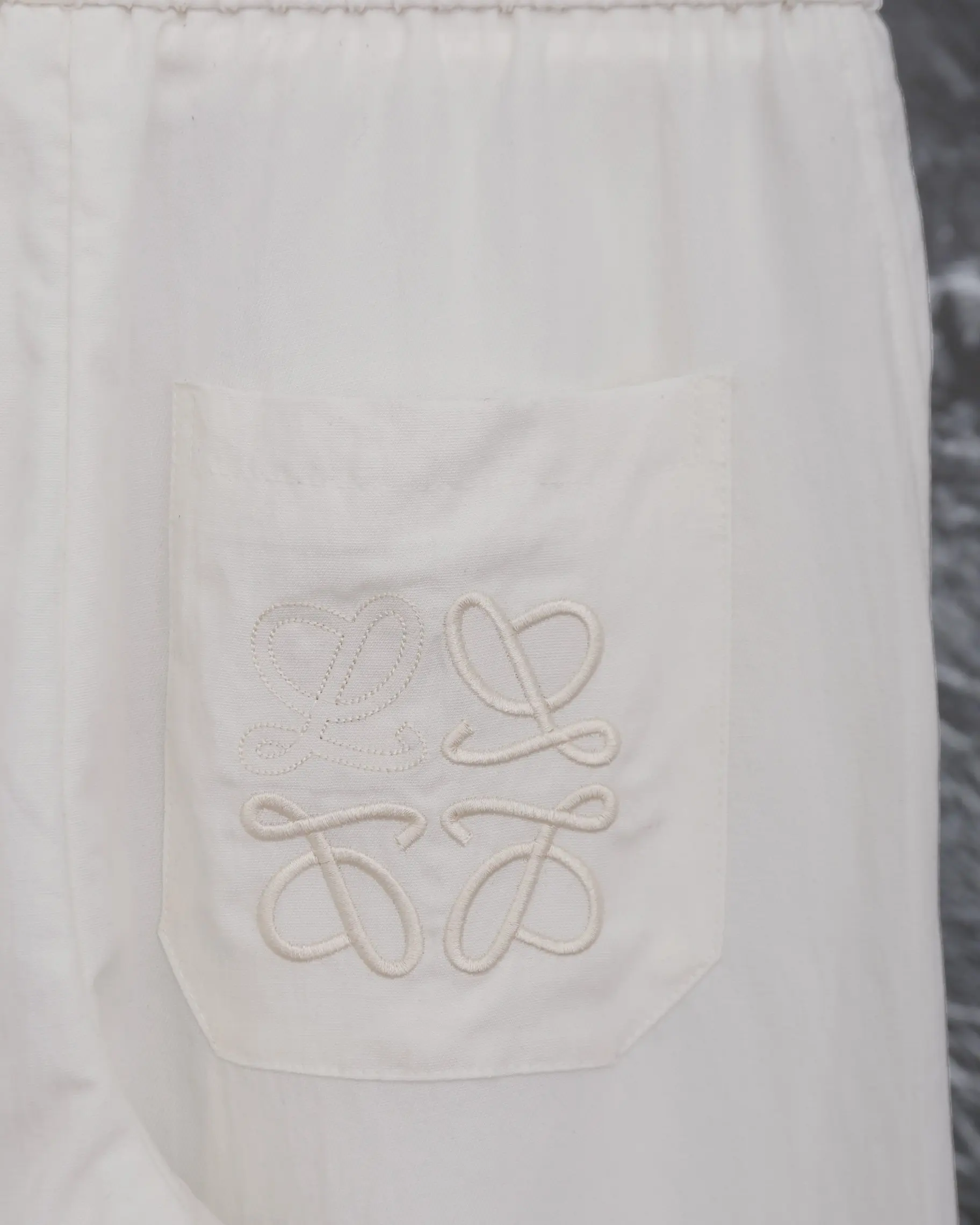Embroidered Linen-Blend Drawstring Trousers D20513330 — view 5