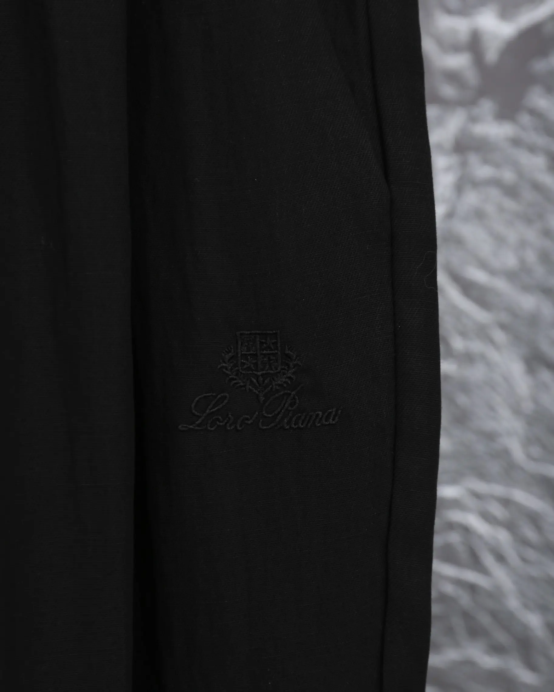 Embroidered Logo Linen-Blend Drawstring Trousers D20513328 — view 4