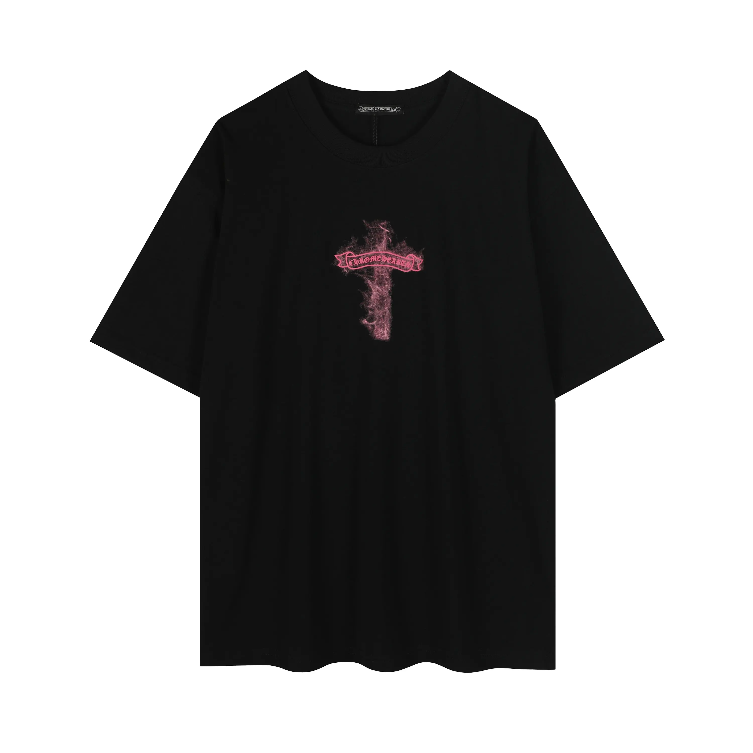 Pink Flame Cross Graphic T-Shirt D5515852