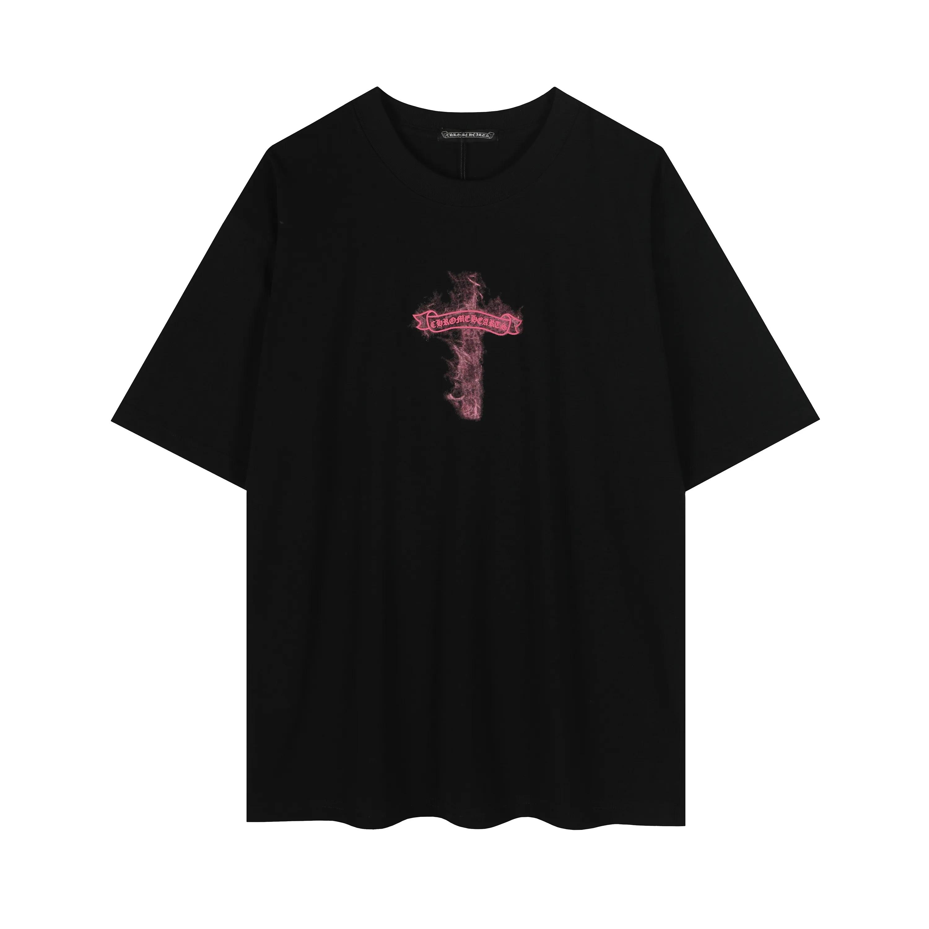 Pink Flame Cross Graphic T-Shirt D5515852