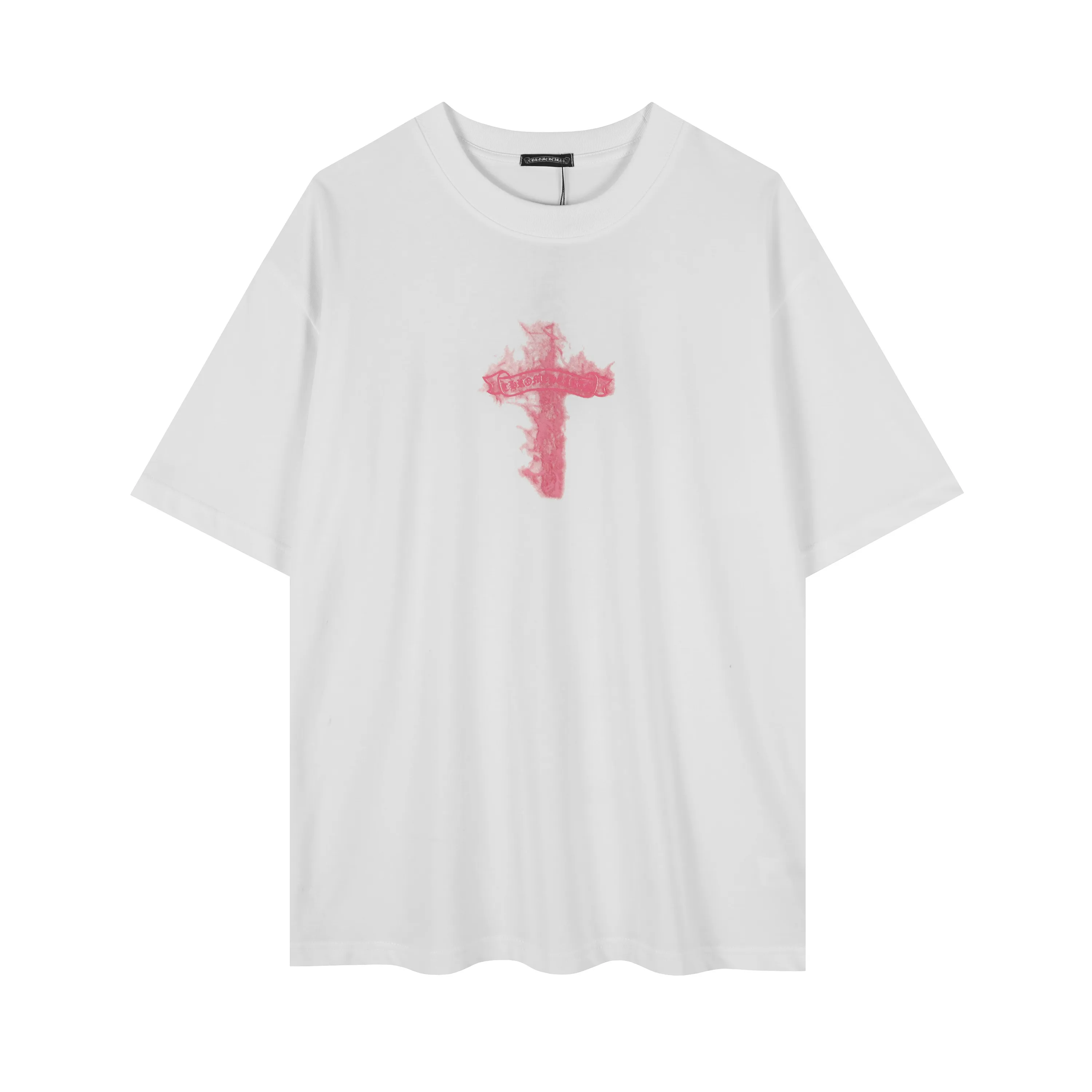 Pink Flame Cross Graphic T-Shirt D5515852 — view 3