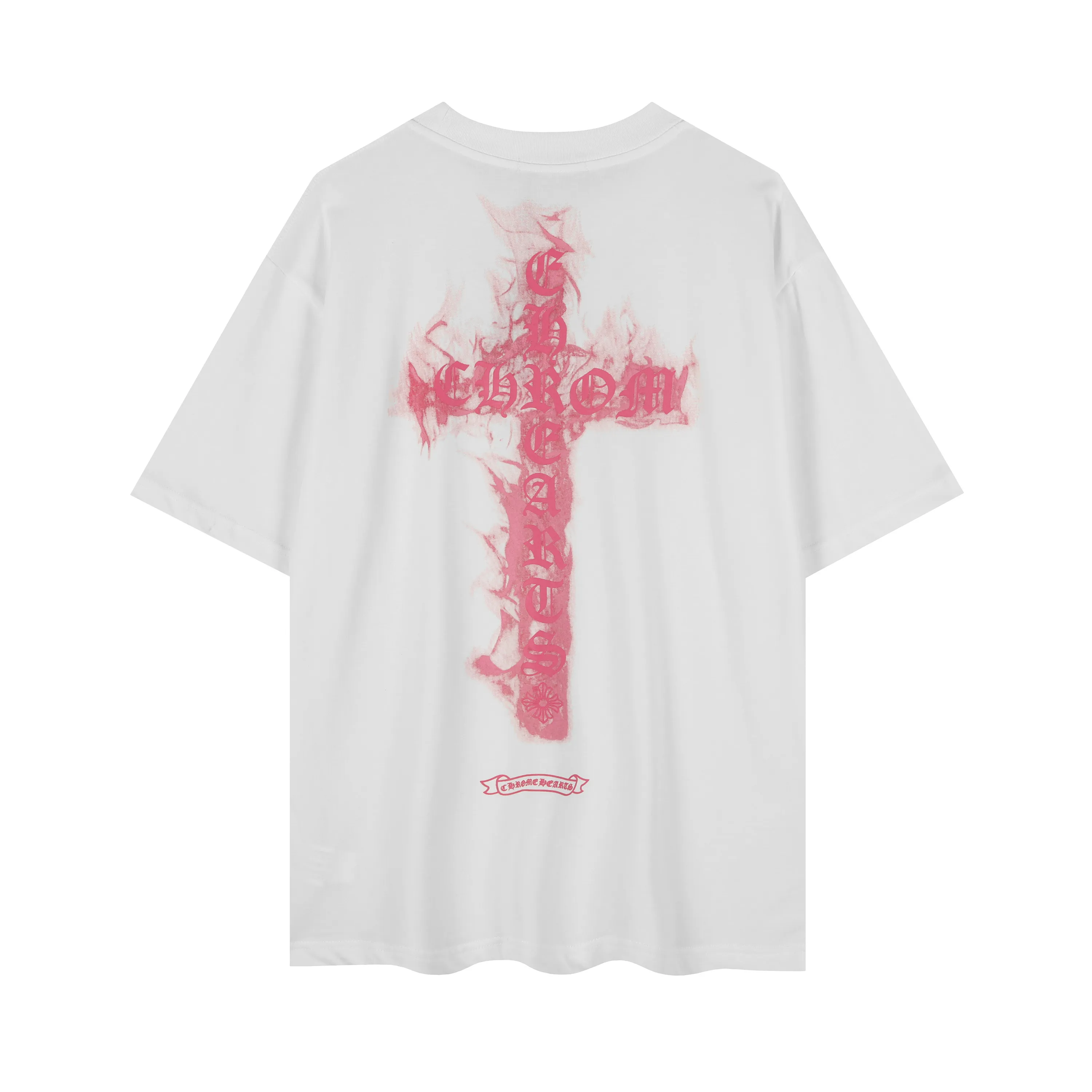 Pink Flame Cross Graphic T-Shirt D5515852 — view 4
