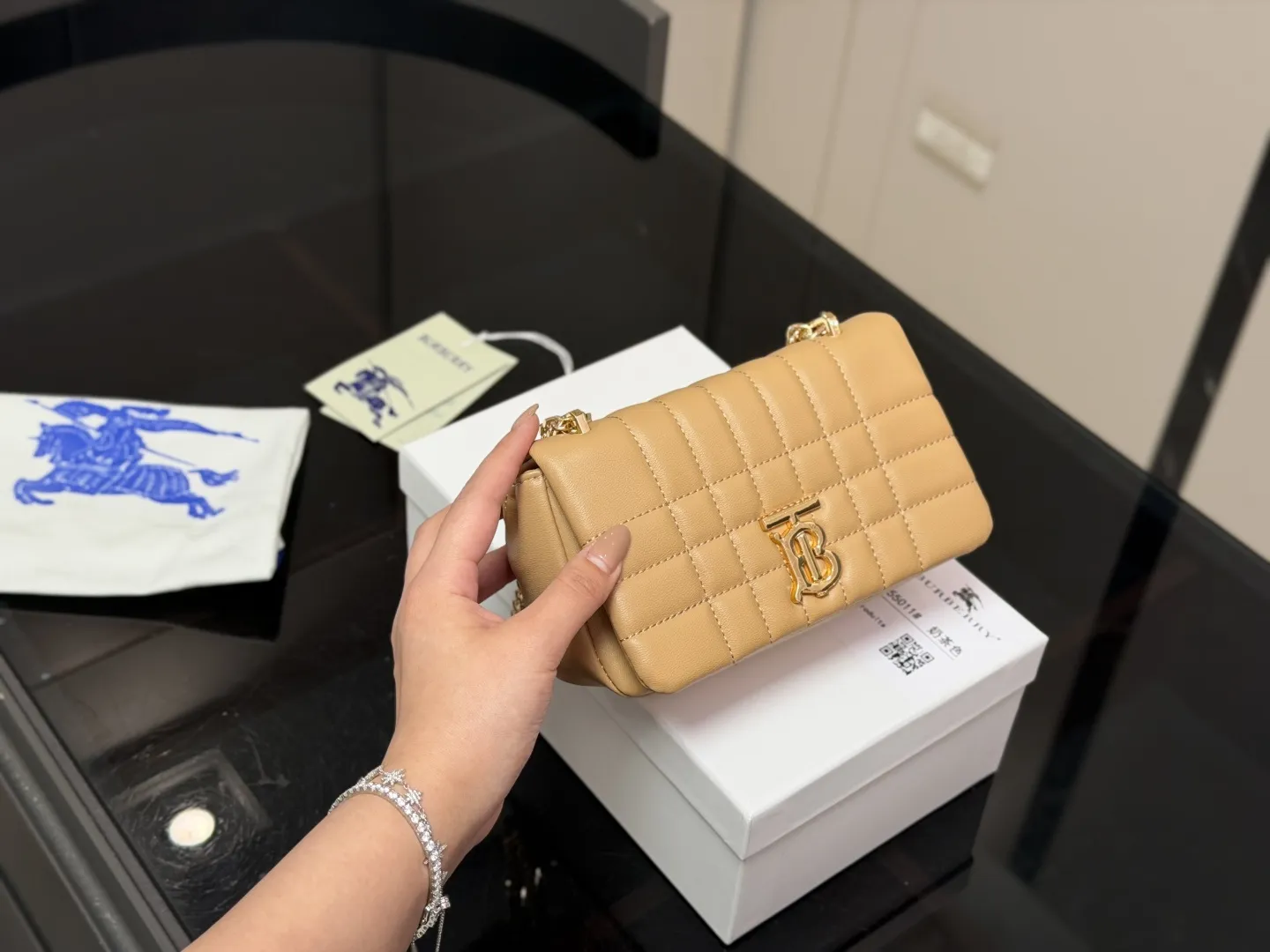 Lola Quilted Leather Shoulder Bag D26517869 — view 12