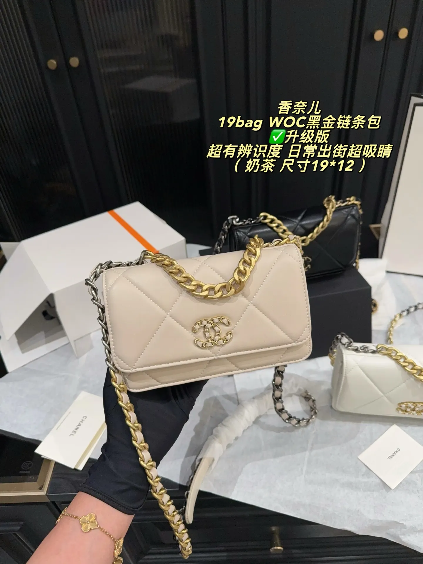 Chanel 19 WOC Quilted Chain Bag D26518016 — view 7