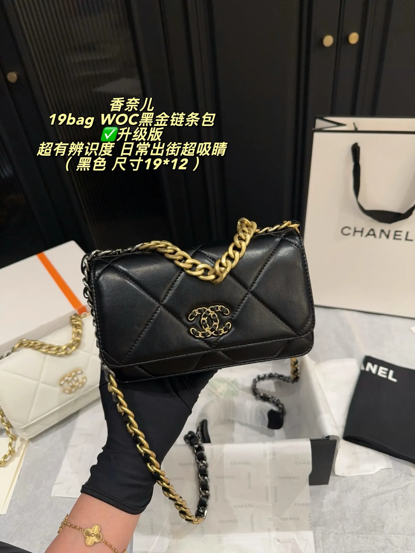 Chanel 19 WOC Quilted Chain Bag D26518016 — view 8