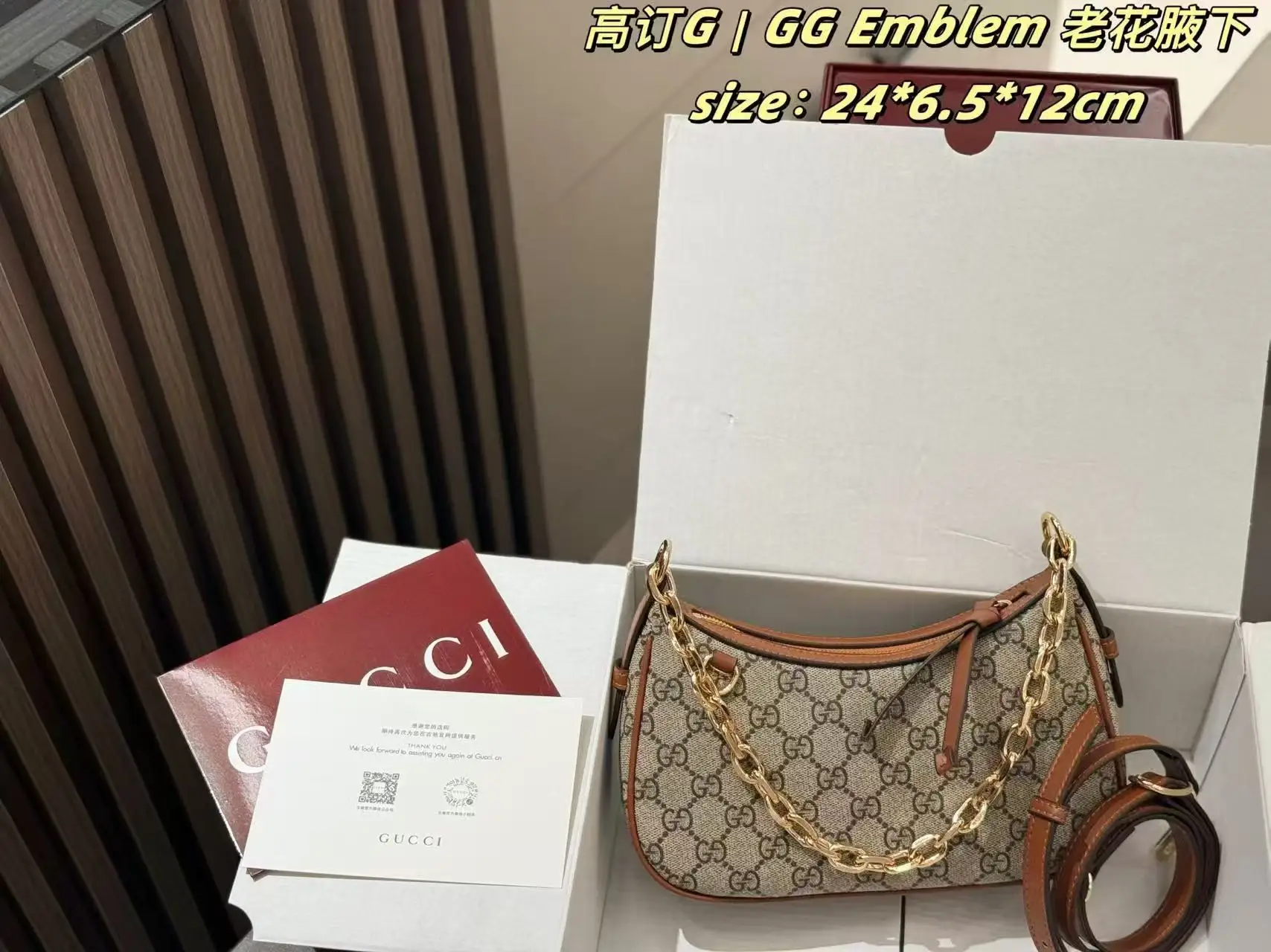 GG Monogram Canvas Crescent Shoulder Bag D26518195