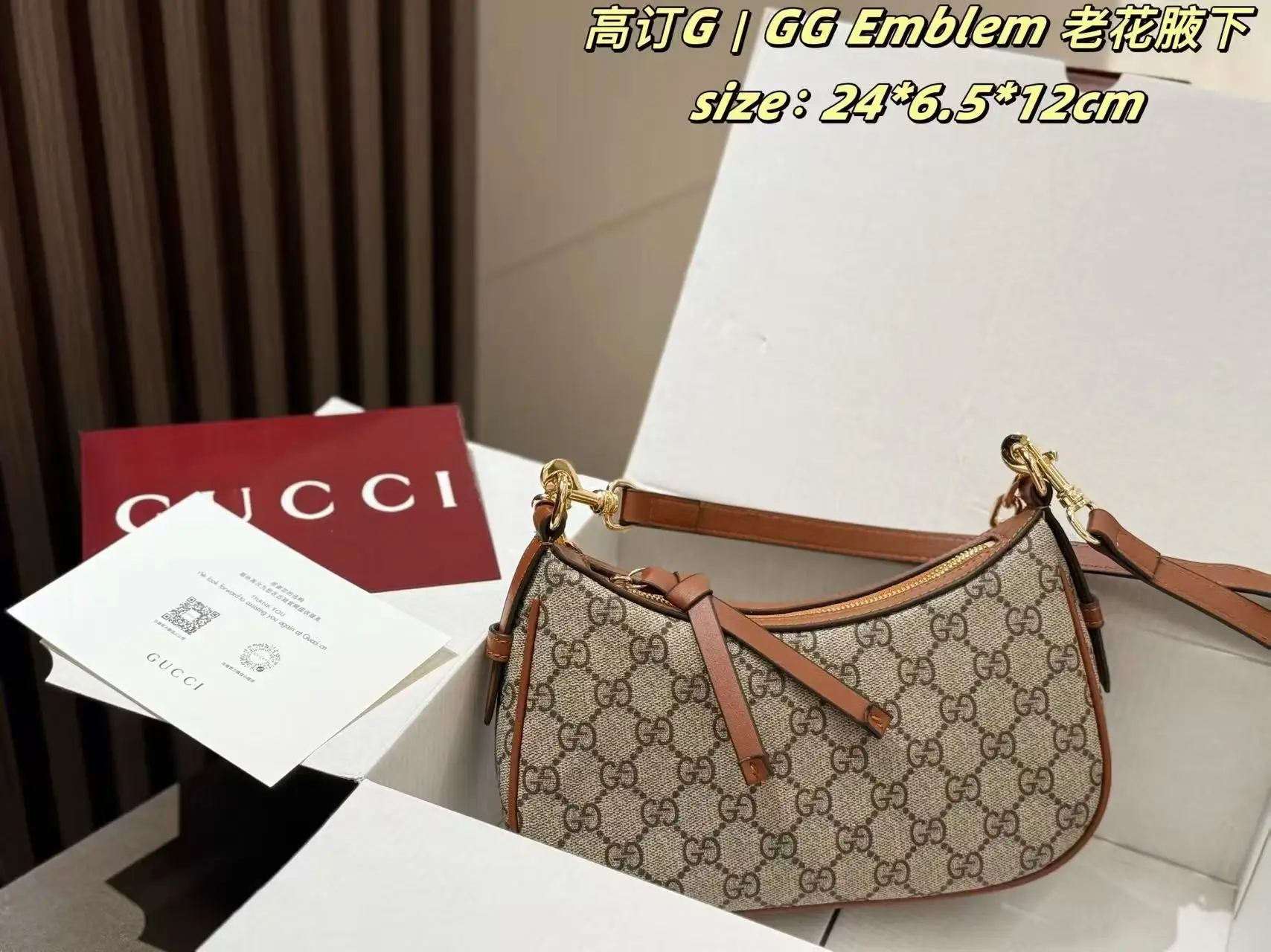 GG Monogram Canvas Crescent Shoulder Bag D26518195 — view 4