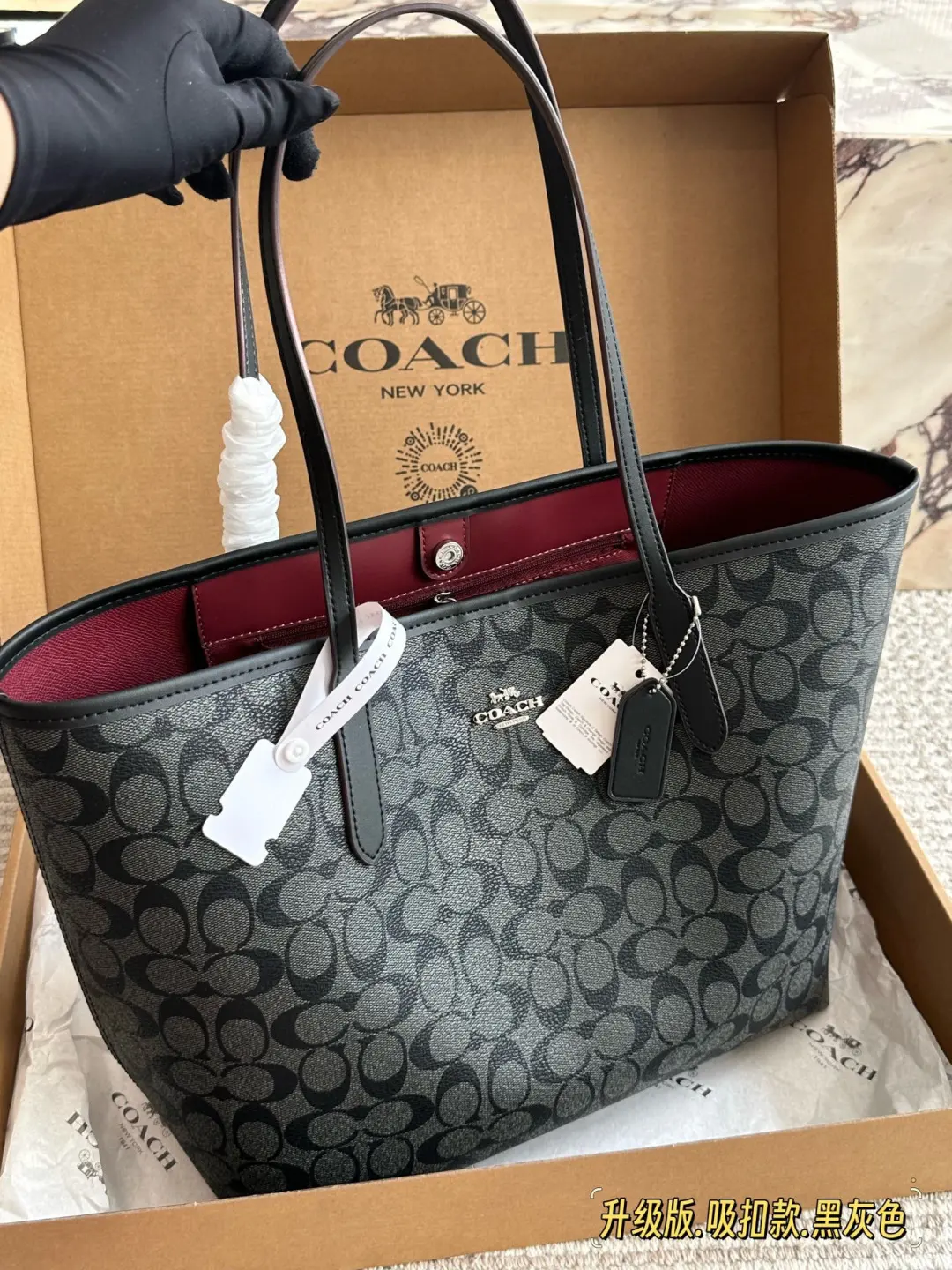 City Tote in Signature Coated Canvas D26518141