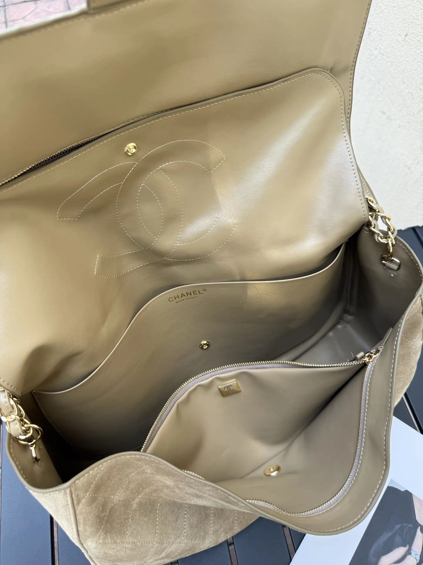 Maxi CF Suede Shoulder Bag D54018569 — view 6