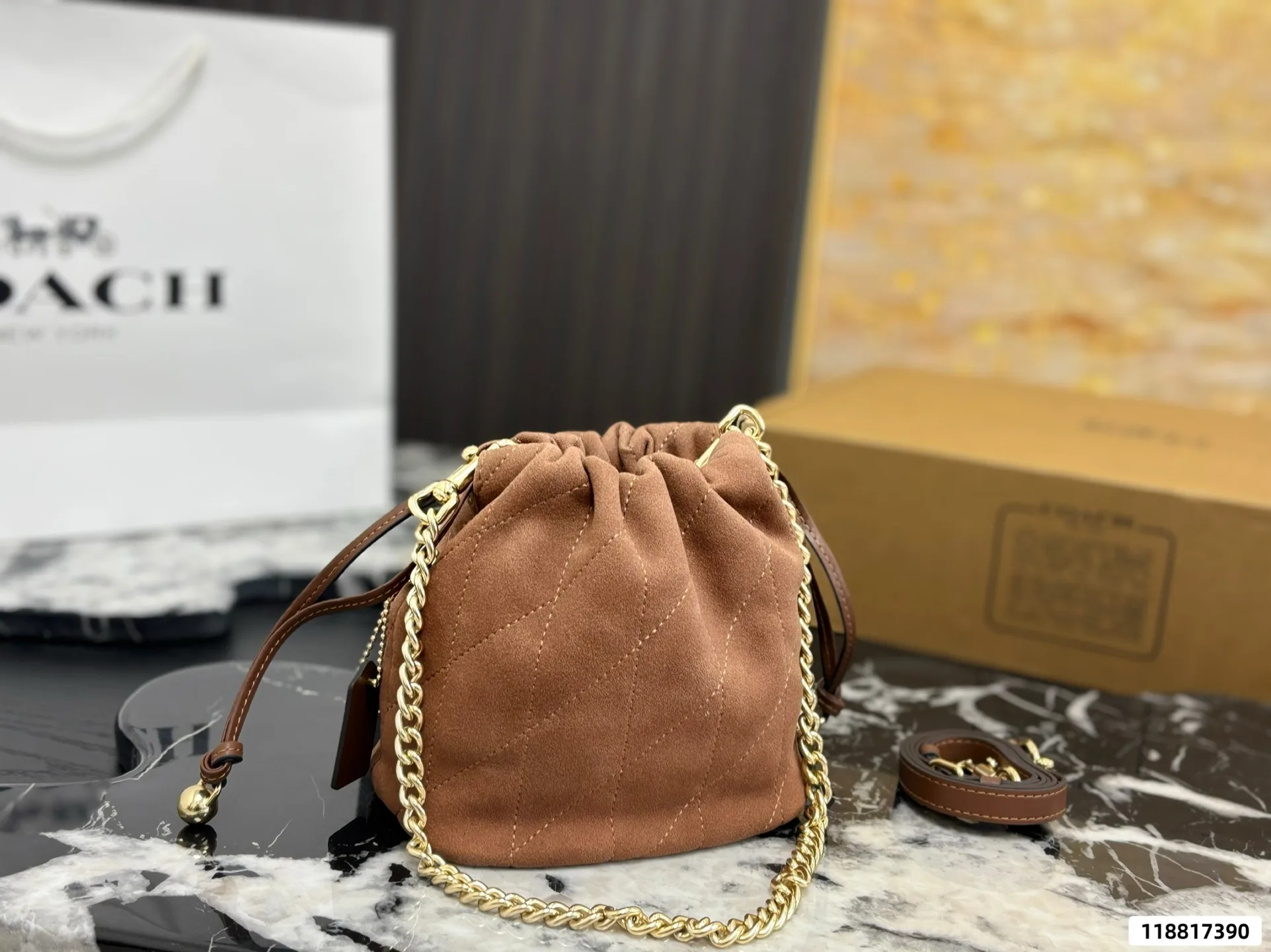 Coach Faye Mini Drawstring Bucket Bag D27518121 — view 5