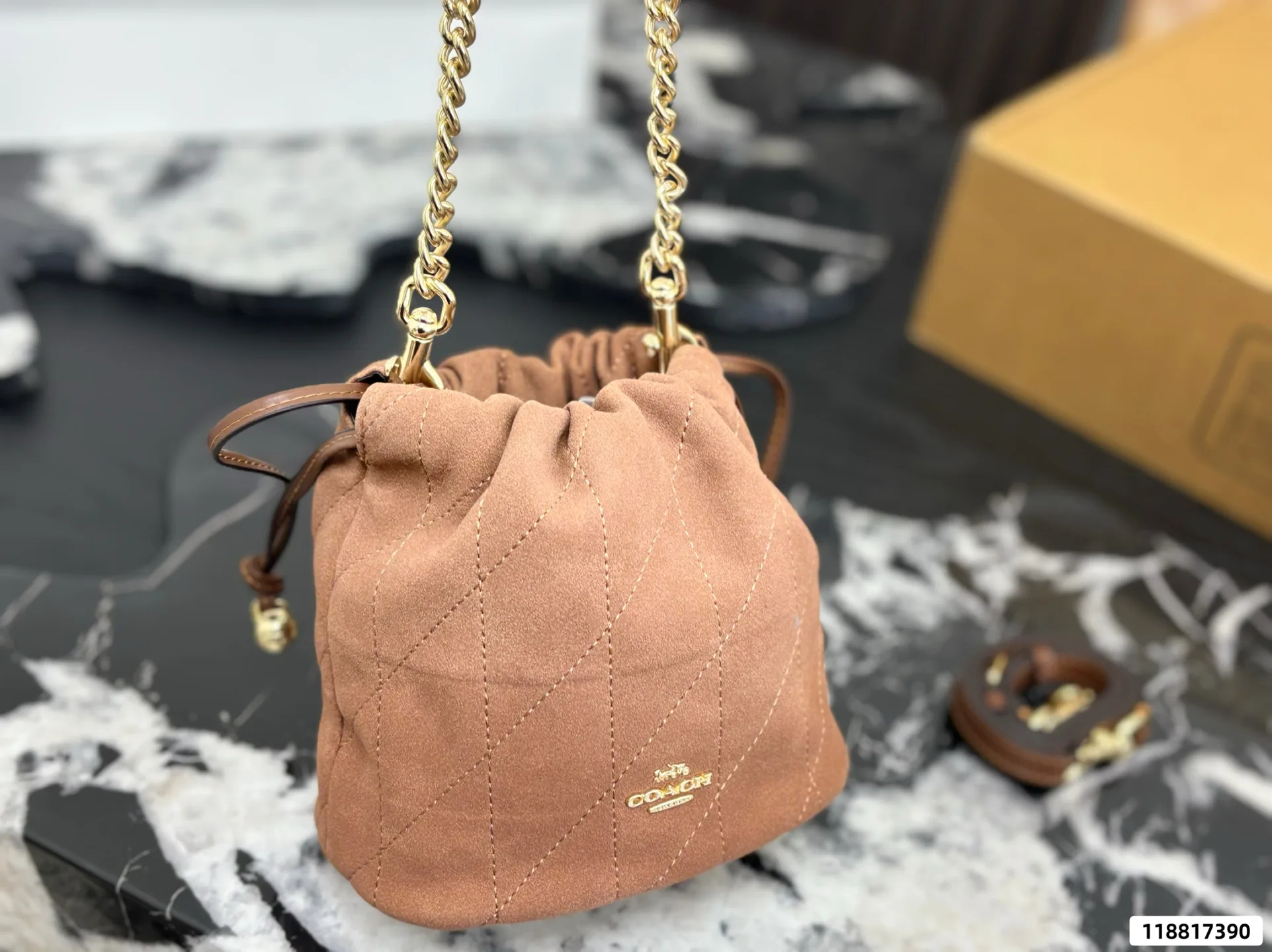 Coach Faye Mini Drawstring Bucket Bag D27518121 — view 7