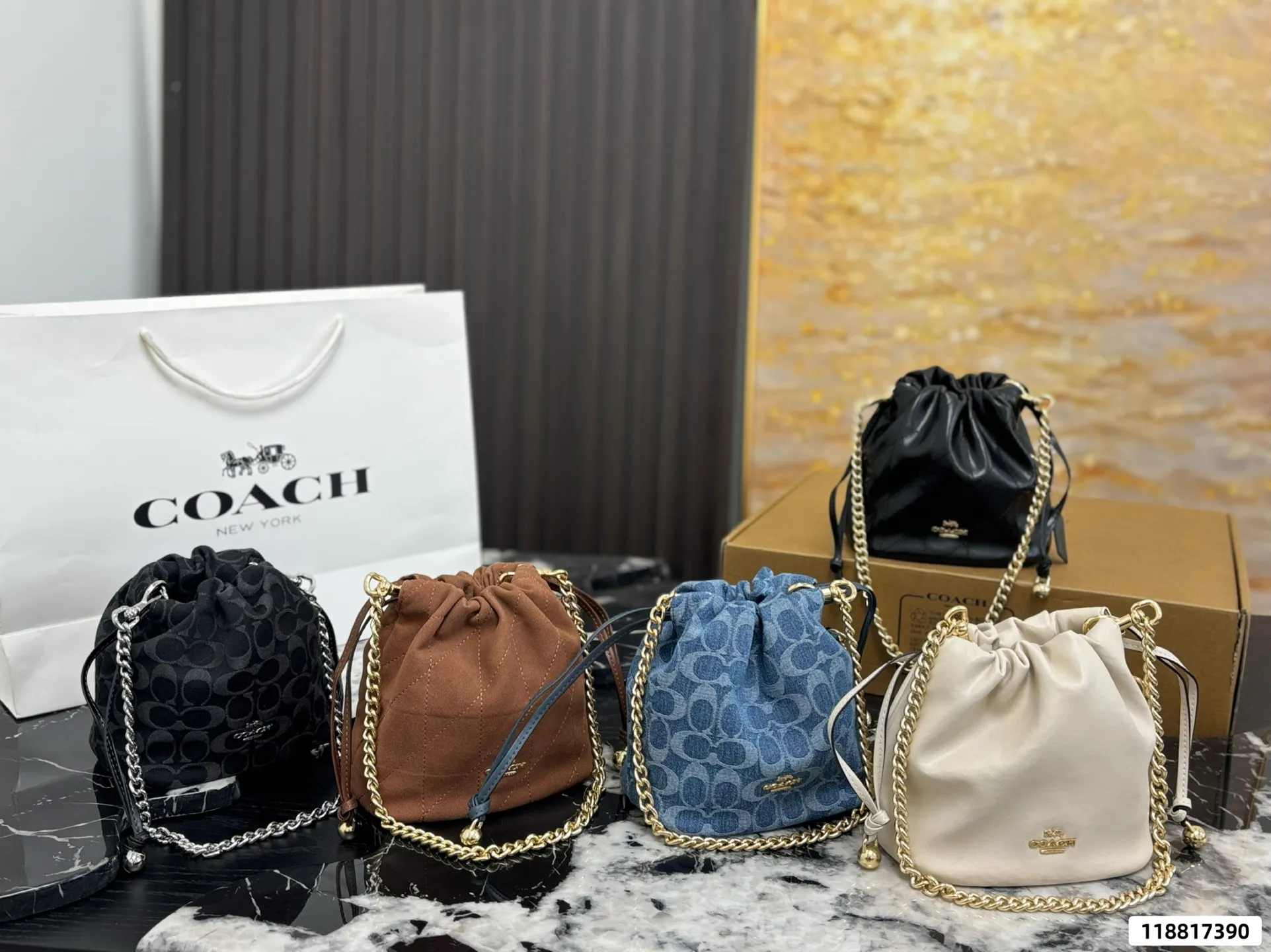 Coach Faye Mini Drawstring Bucket Bag D27518121 — view 10