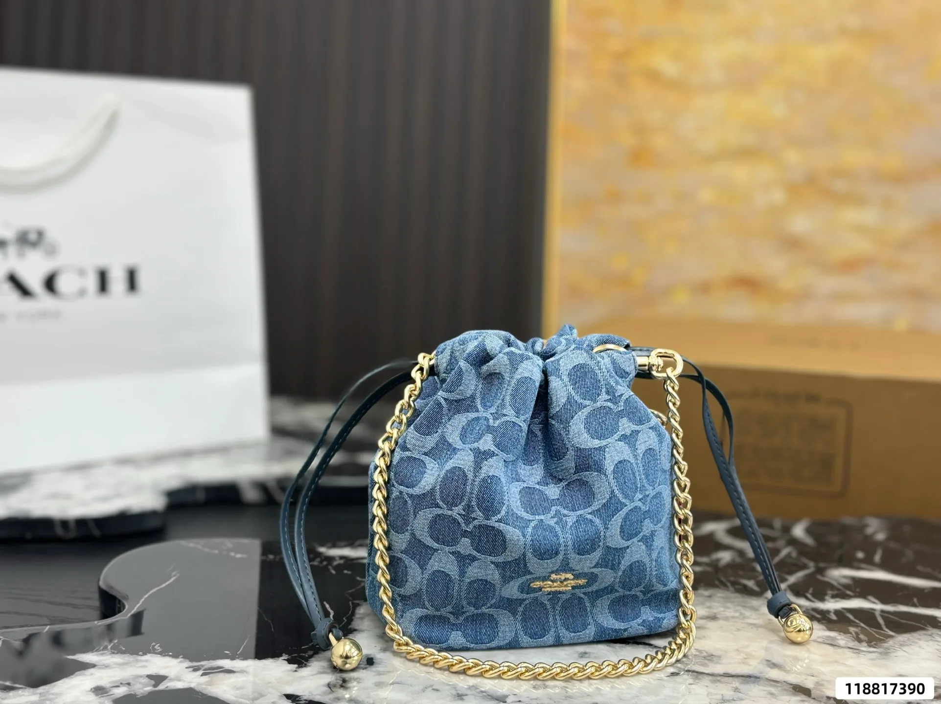 Coach Faye Mini Drawstring Bucket Bag D27518121 — view 12