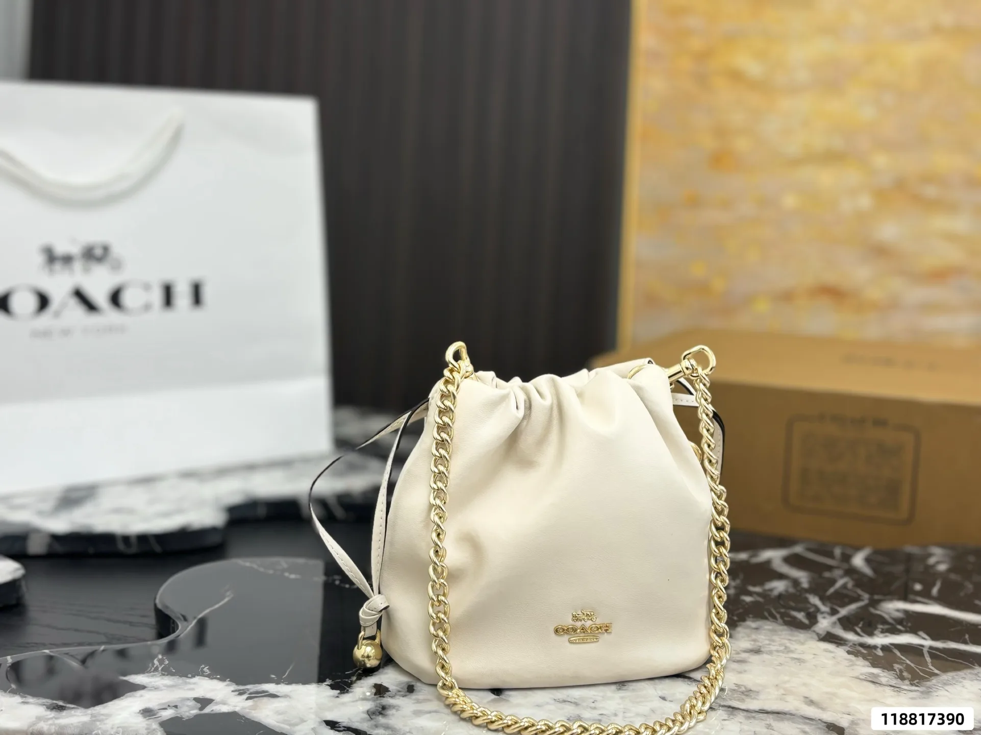 Coach Faye Mini Drawstring Bucket Bag D27518121 — view 13