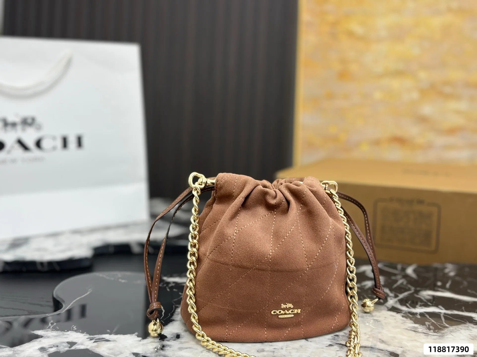 Coach Faye Mini Drawstring Bucket Bag D27518121 — view 14