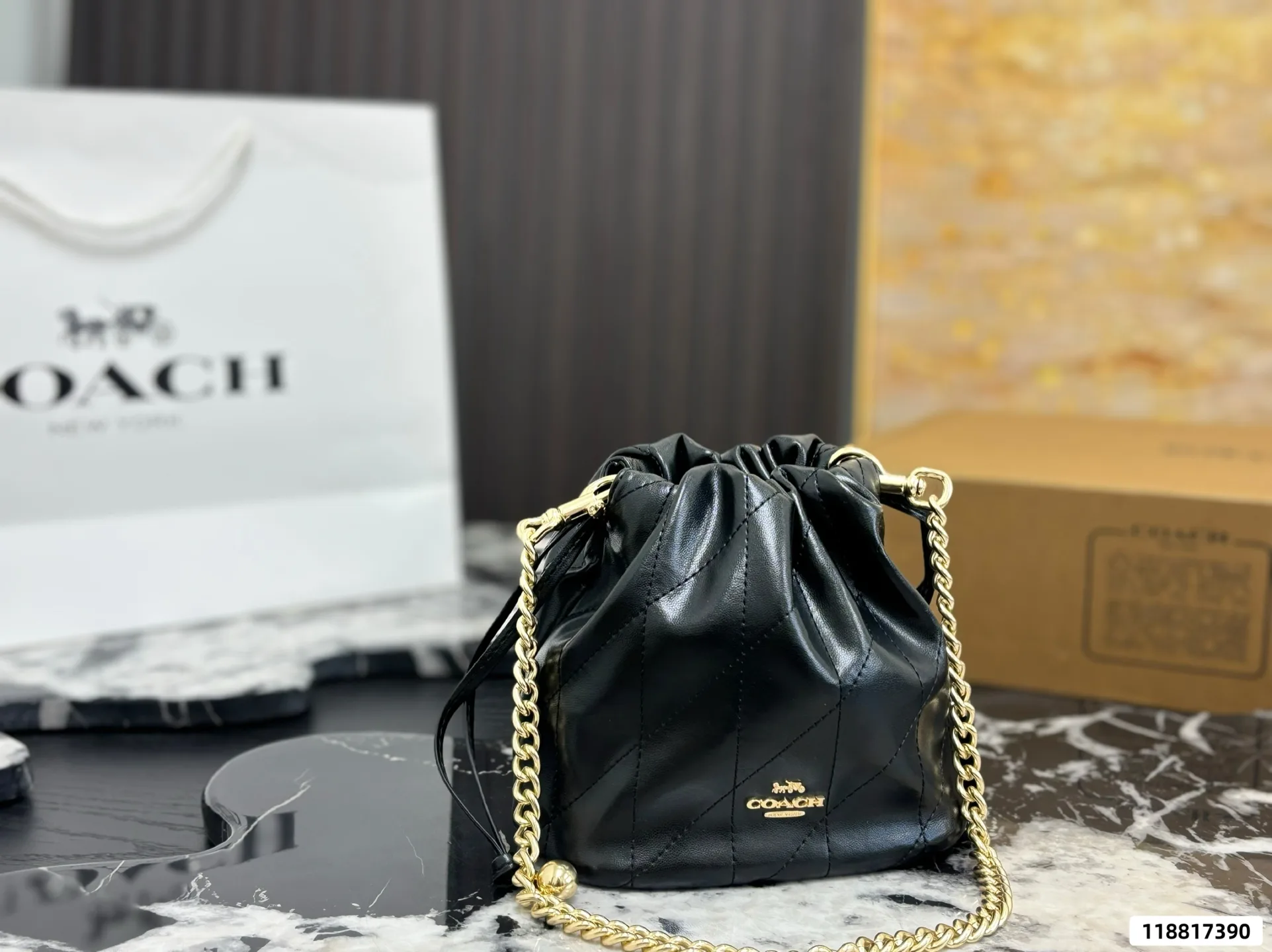 Coach Faye Mini Drawstring Bucket Bag D27518121 — view 15