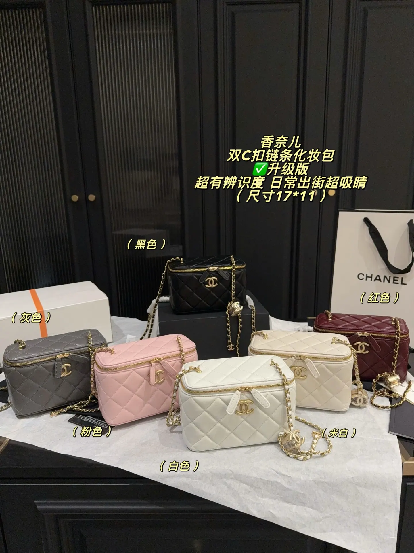 Quilted Chain Vanity Case Bag D28017851