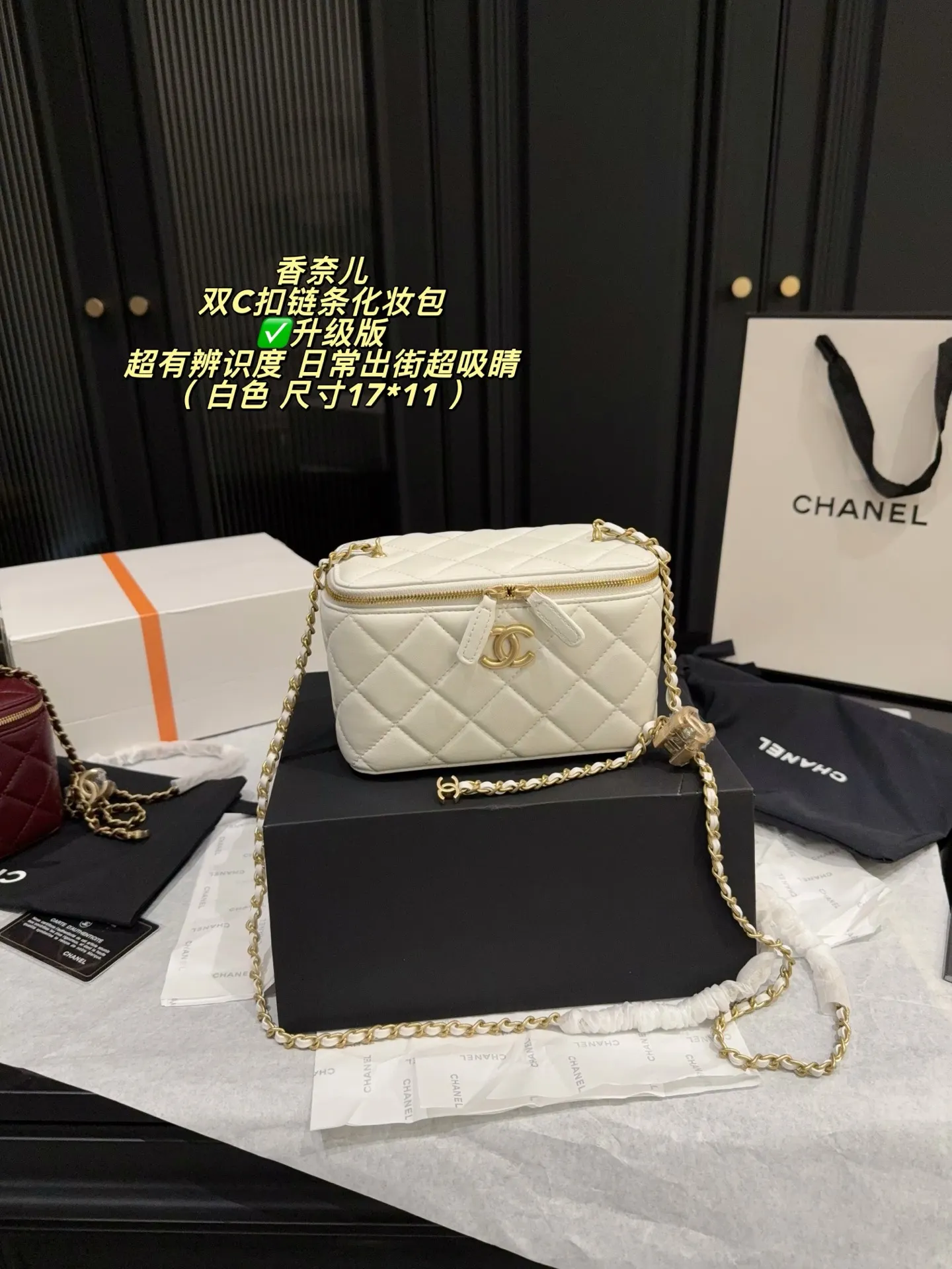 Quilted Chain Vanity Case Bag D28017851 — view 4