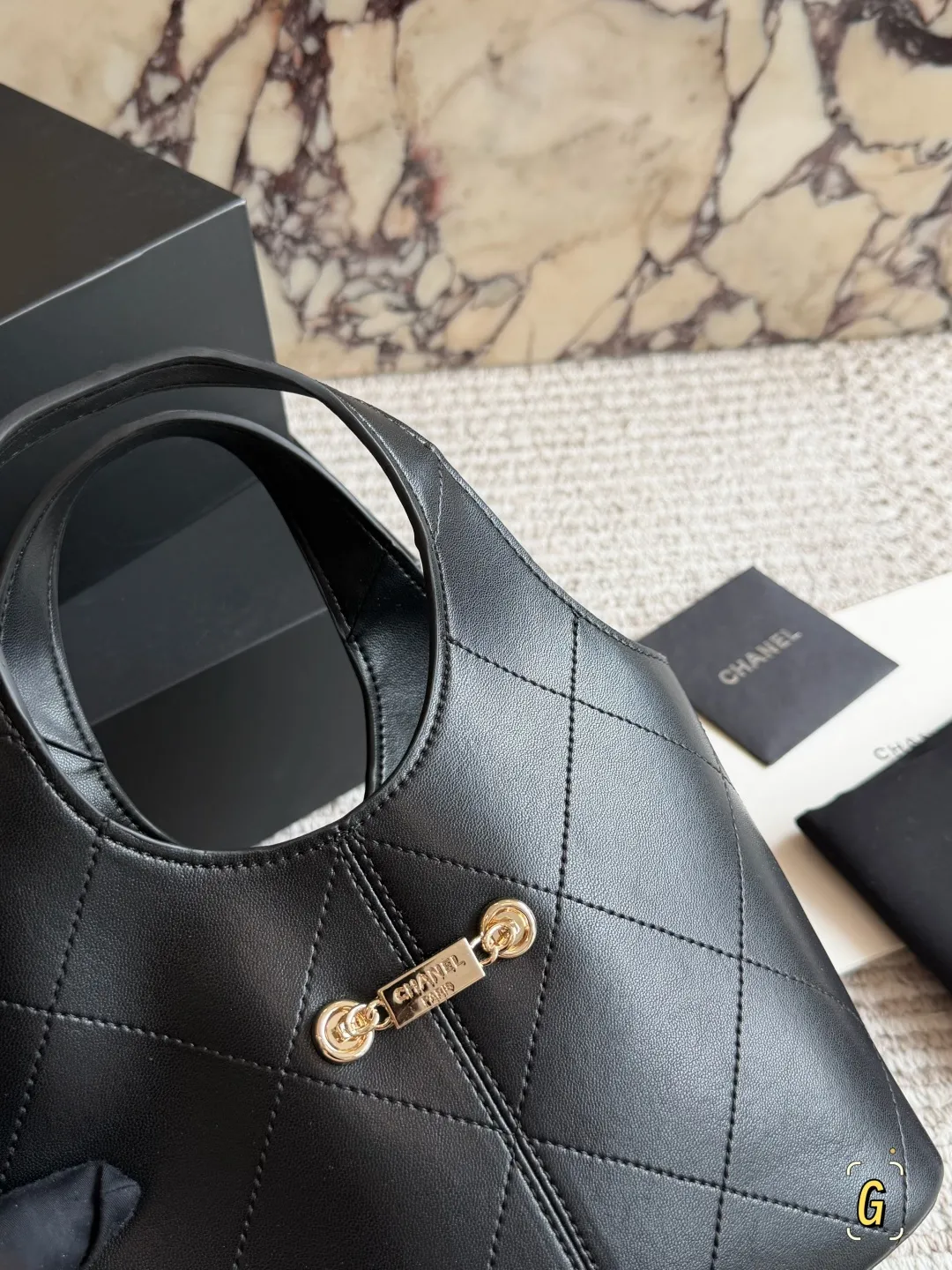 Chanel 26P Quilted Leather Bucket Bag D28517816 — view 4