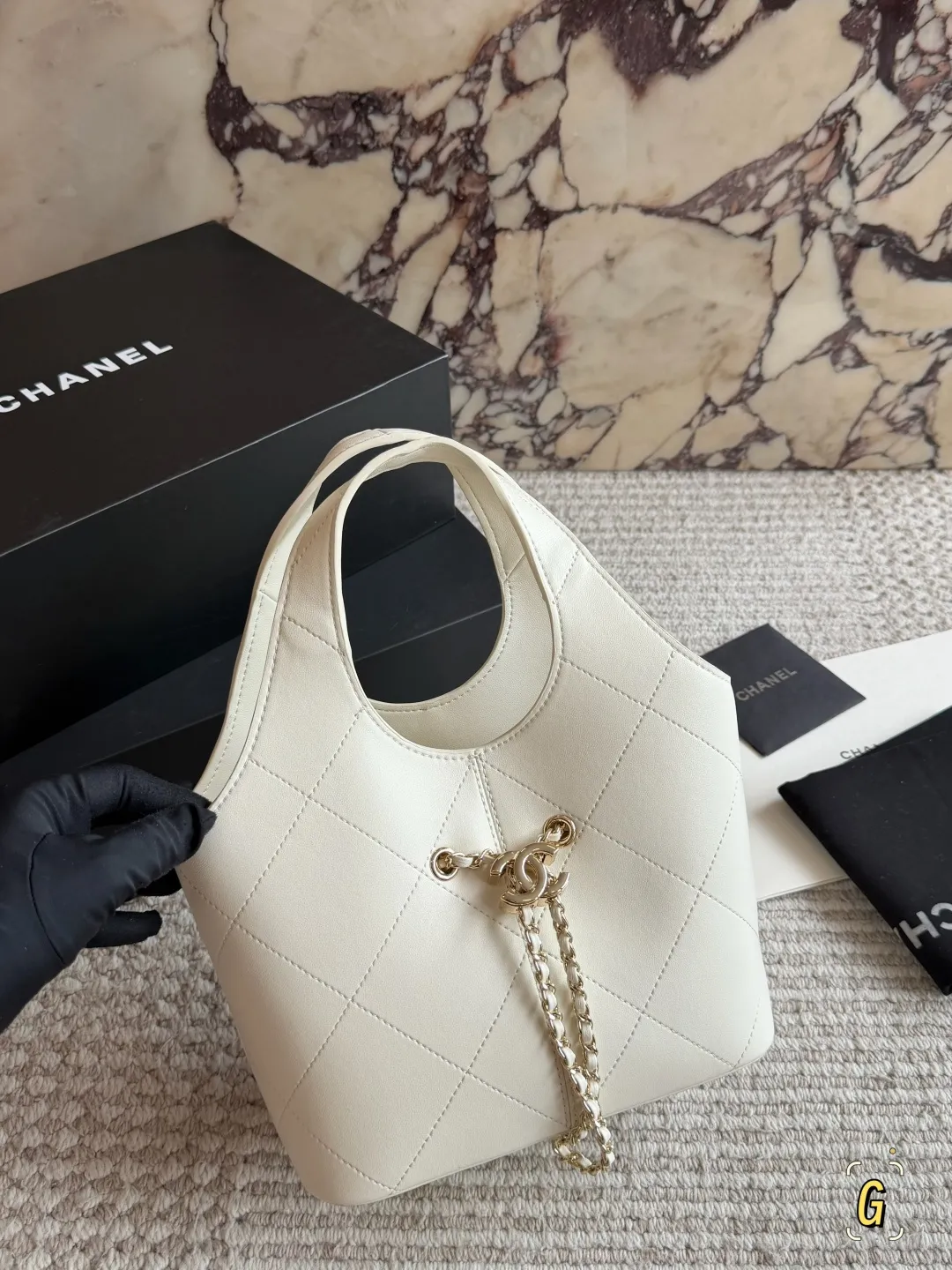 26P Quilted Leather Bucket Bag D28517815 — view 2