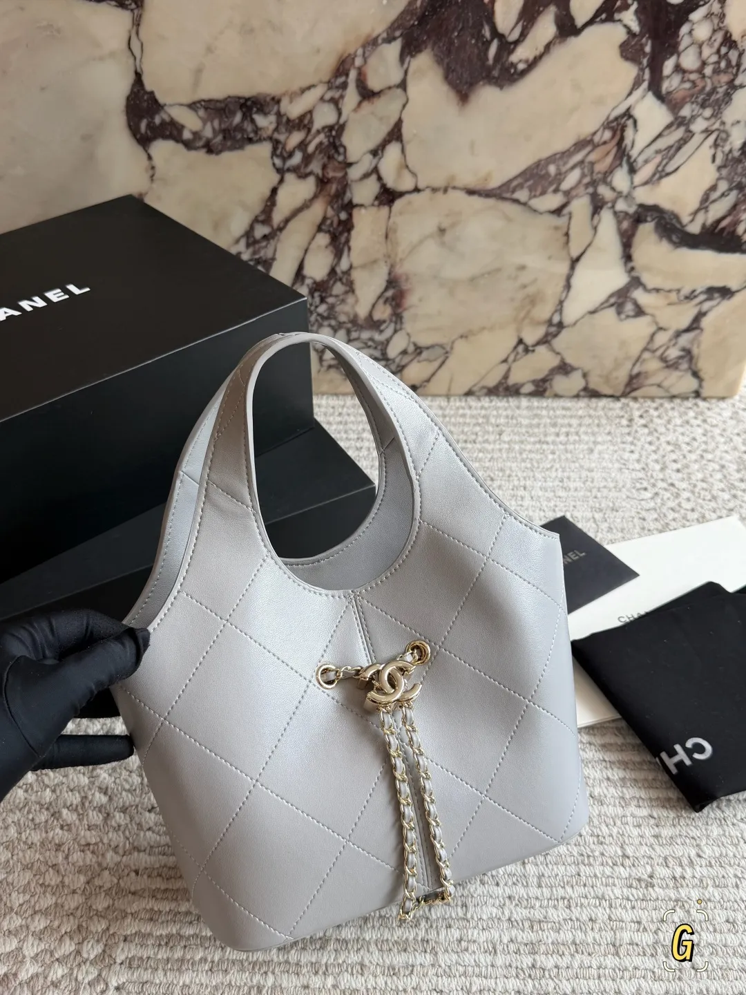 26P Quilted Leather Bucket Bag D28517815 — view 4