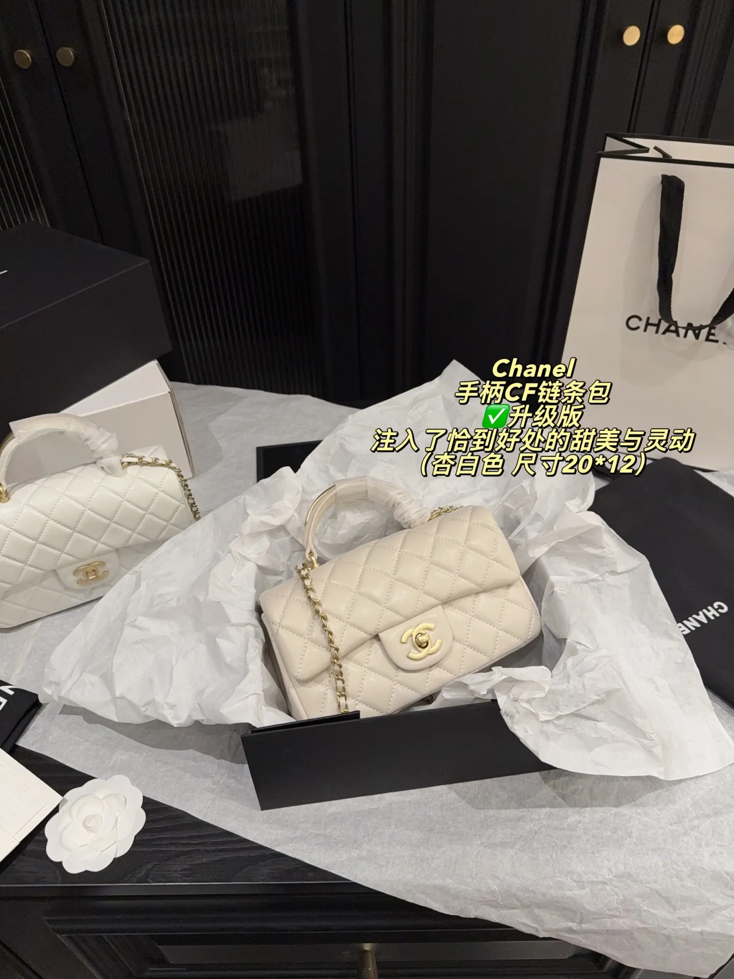 Chanel CF Quilted Top-Handle Chain Bag D28517856 — view 20