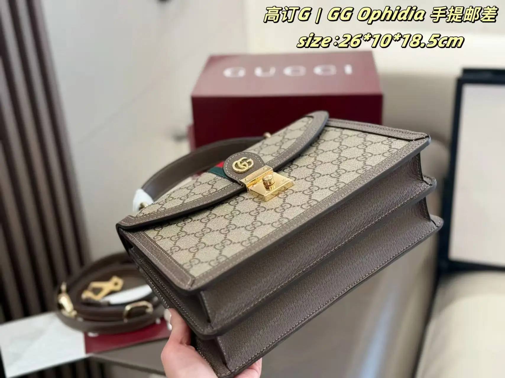 Ophidia GG Supreme Top-Handle Bag D28518193 — view 6