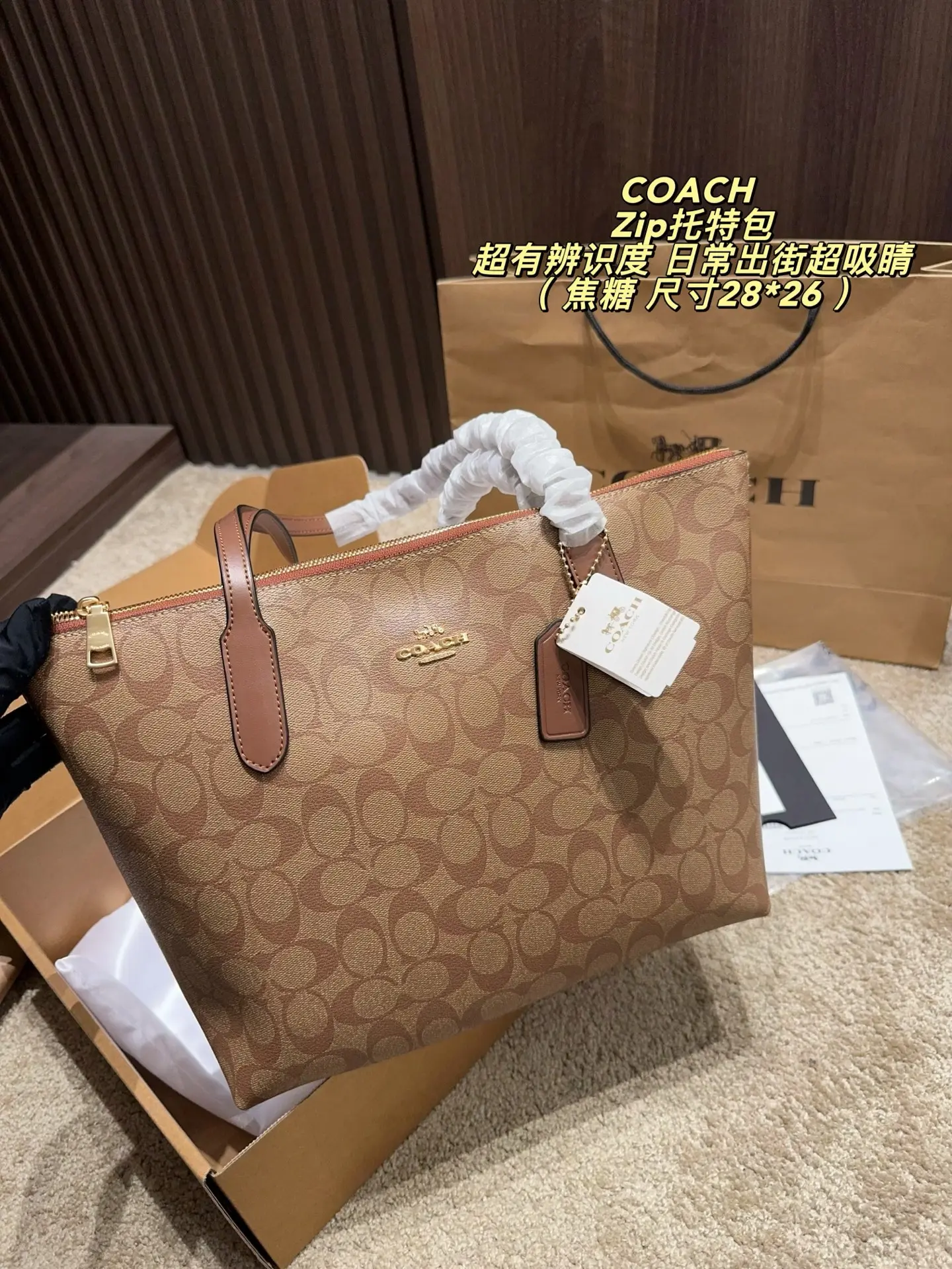 Zip-Top Monogram Coated Canvas Tote Bag D29017918 — view 11