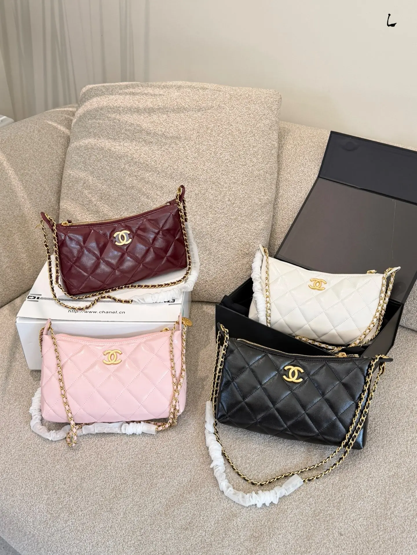 Quilted Lambskin Hobo Bag D30018300