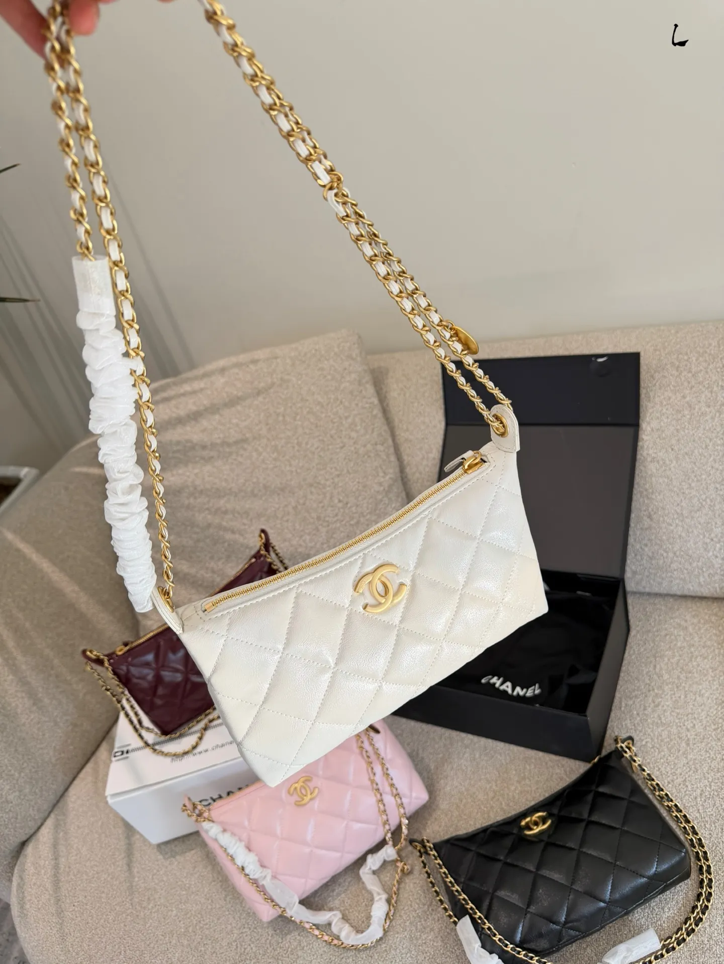 Quilted Lambskin Hobo Bag D30018300 — view 3