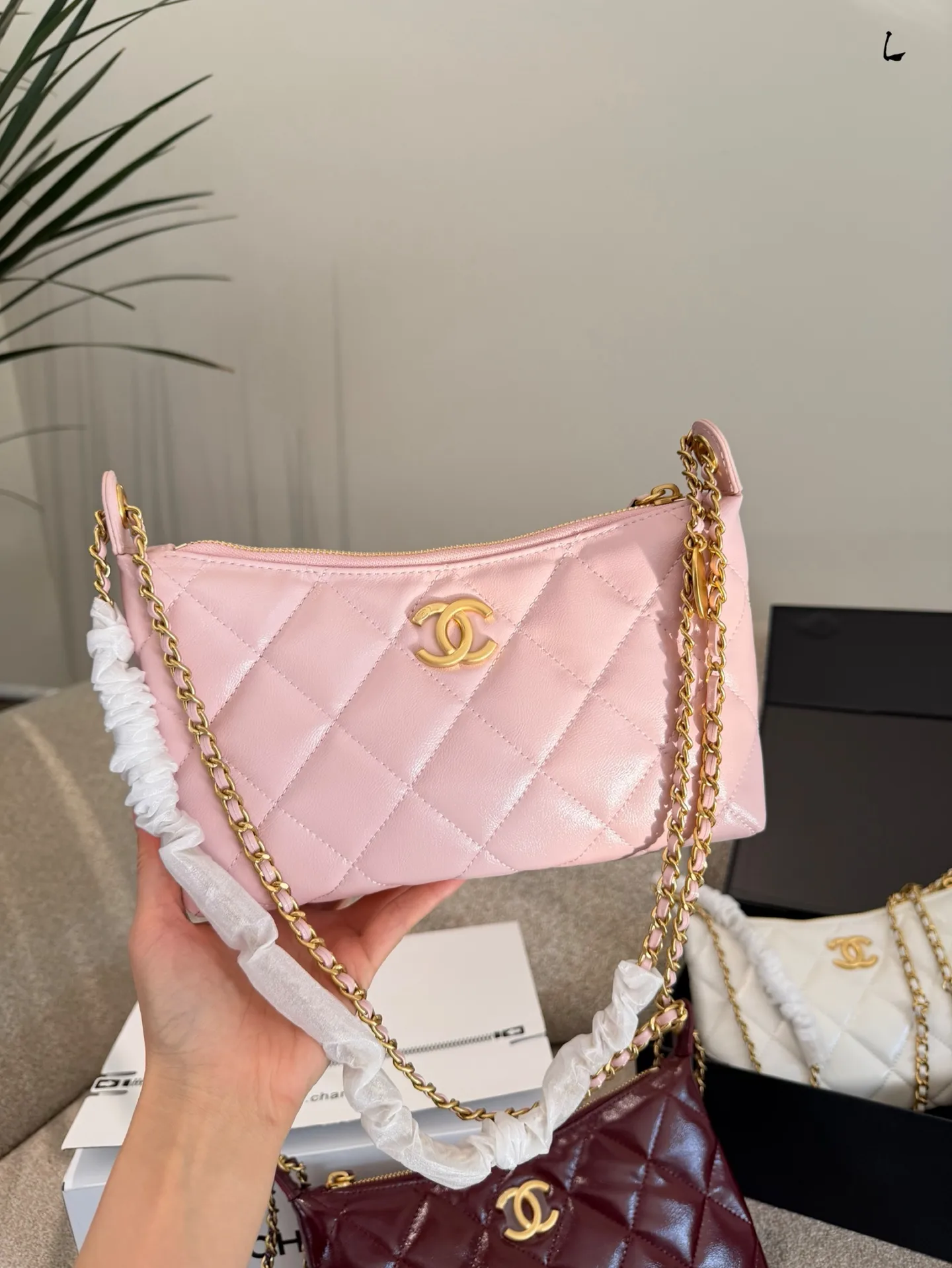 Quilted Lambskin Hobo Bag D30018300 — view 6